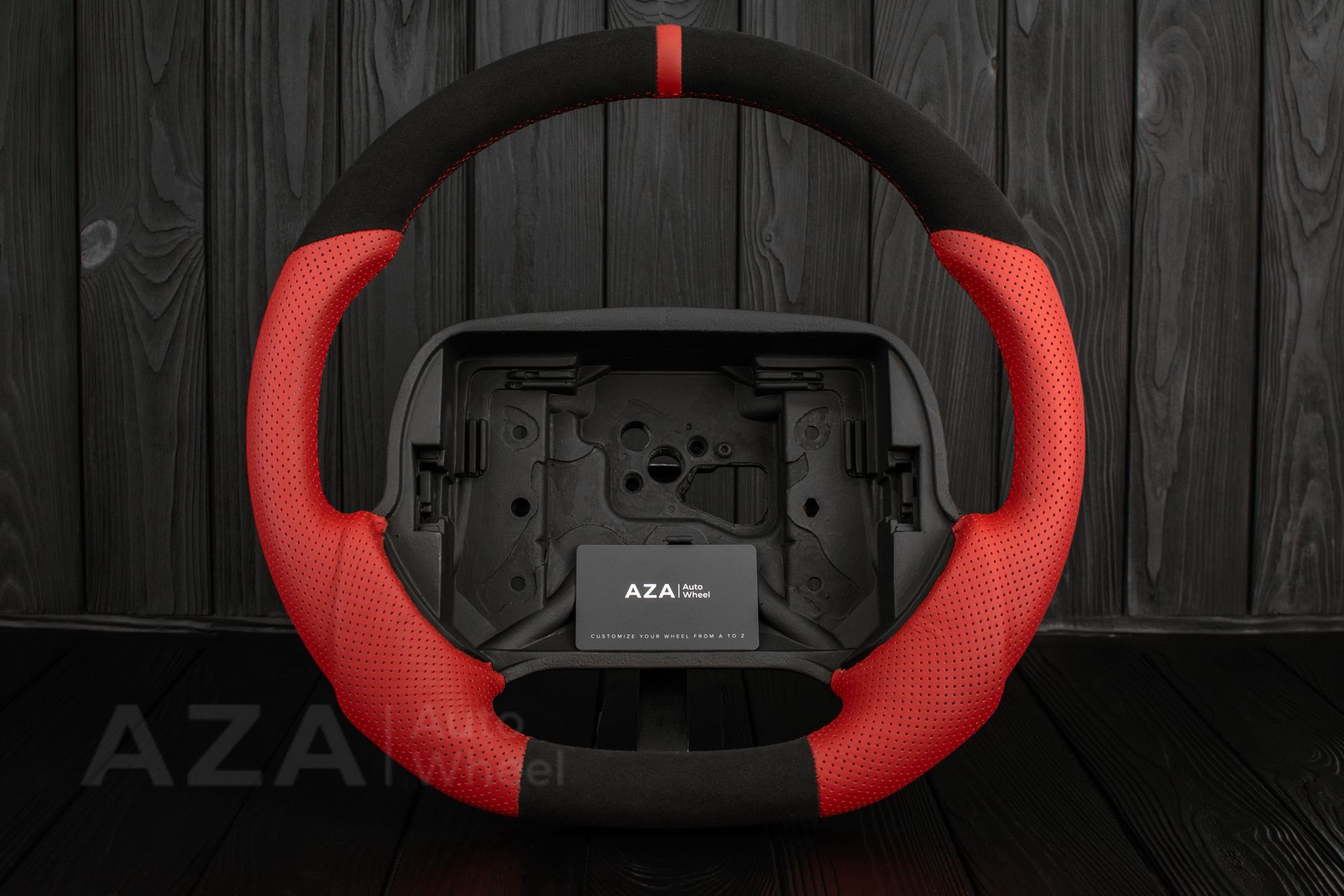 Steering wheel 1994-1996 Corvette C4 Camaro Z28 Napa/Red Perforated leather/Alcantara/Red stripe - Image 6