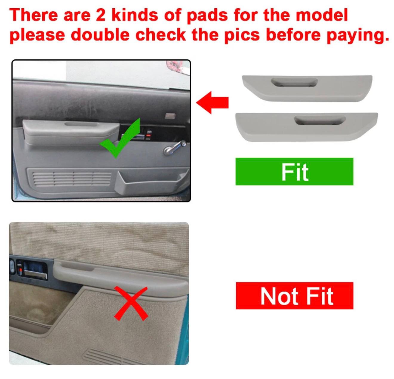 88-94 Chevrolet Silverado GMC OBS Truck Arm Rest Pads - Image 4