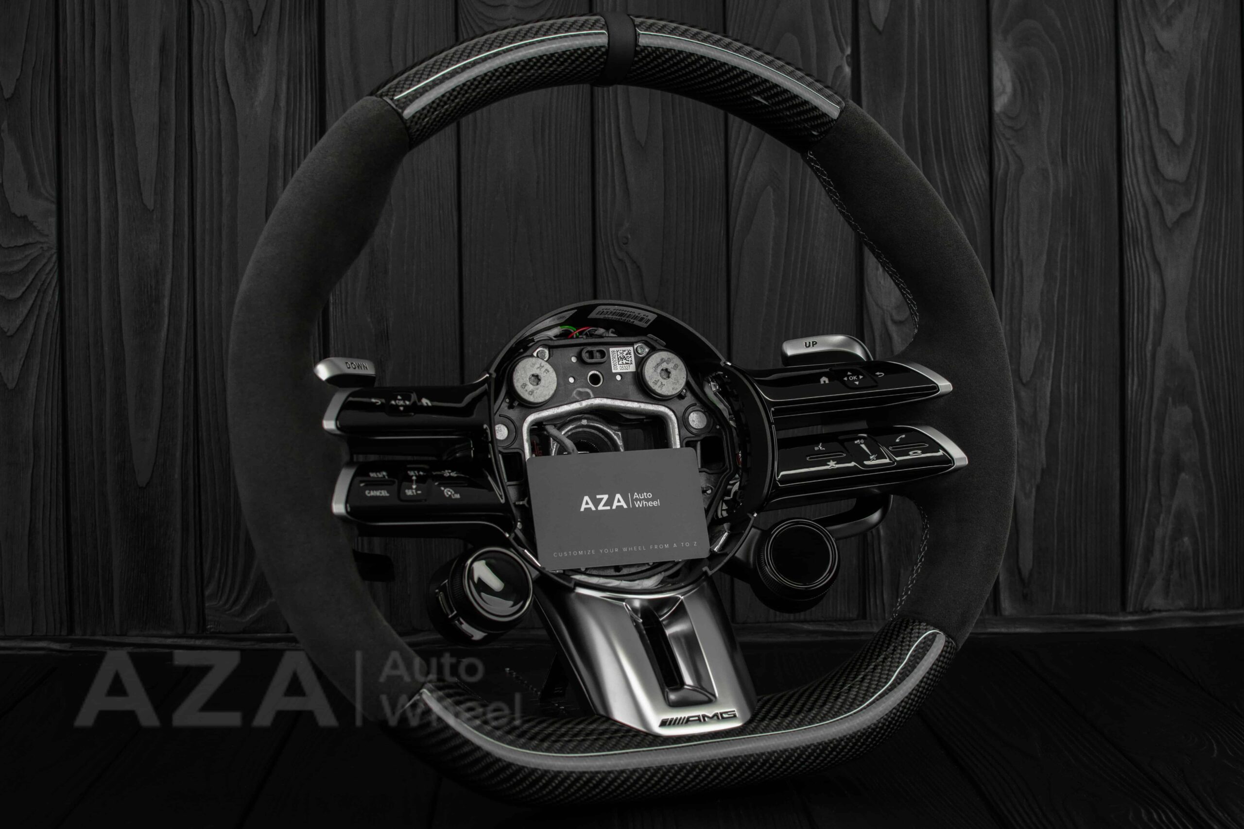 Steering wheel Mercedes AMG Performance C63 E63 G63 CES Alcantara/Carbon Fiber/Heated/Driver Assist - Image 3