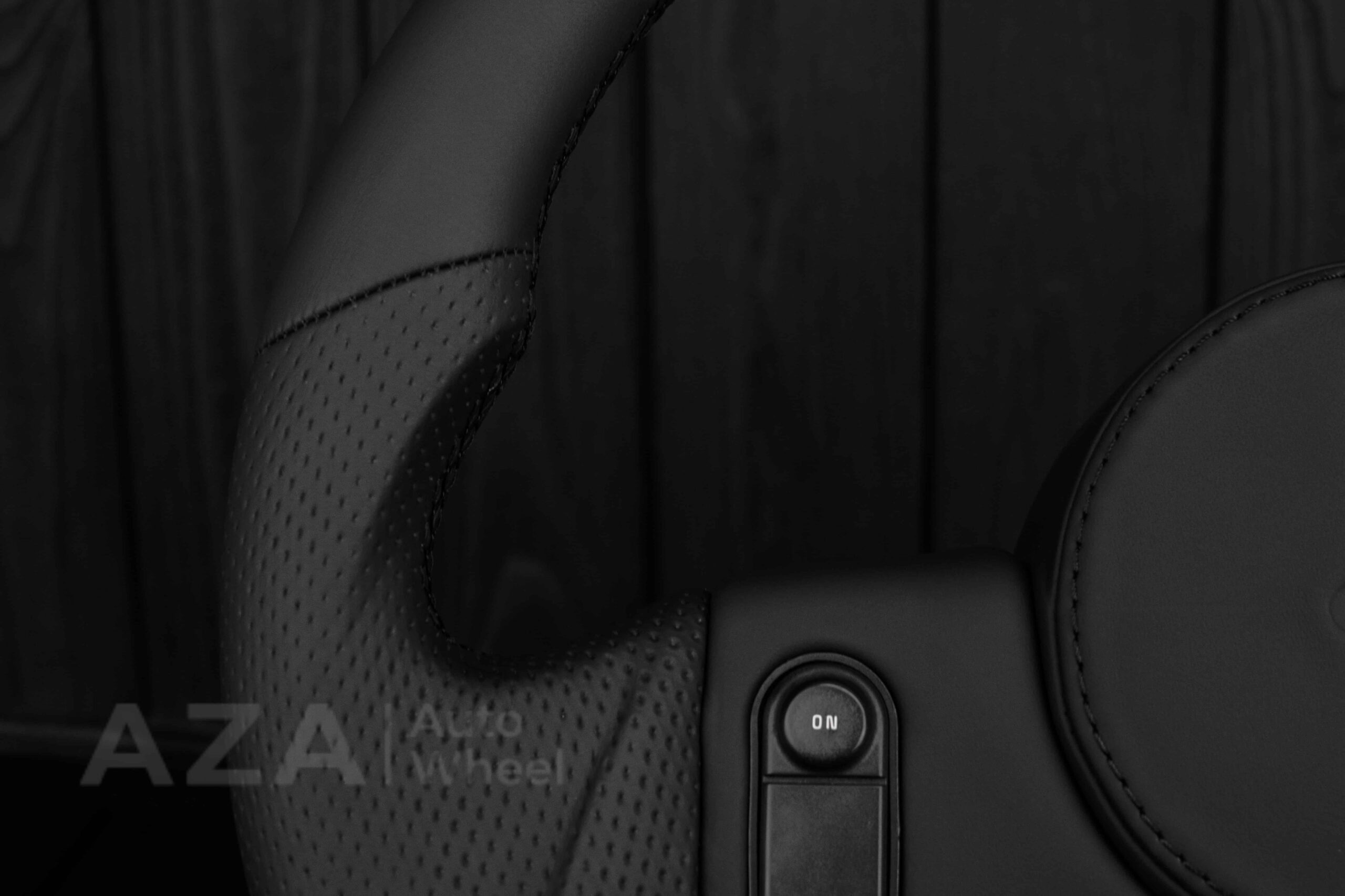 Steering Wheel 1987-1989 Fox Body Ford Mustang GT Cobra SVT Saleen Smooth leather/Perforated leather/Black stripe - Image 10