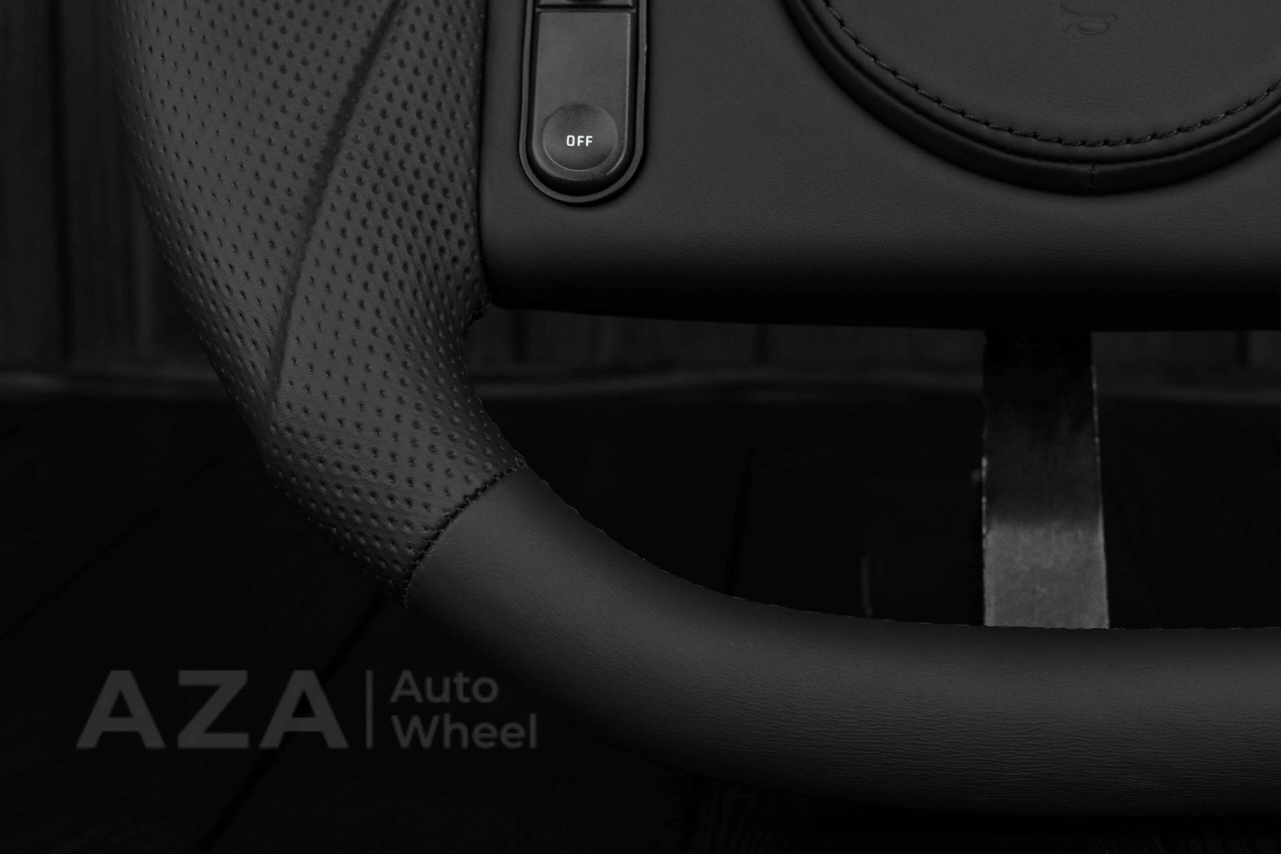 Steering Wheel 1987-1989 Fox Body Ford Mustang GT Cobra SVT Saleen Smooth leather/Perforated leather/Black stripe - Image 9