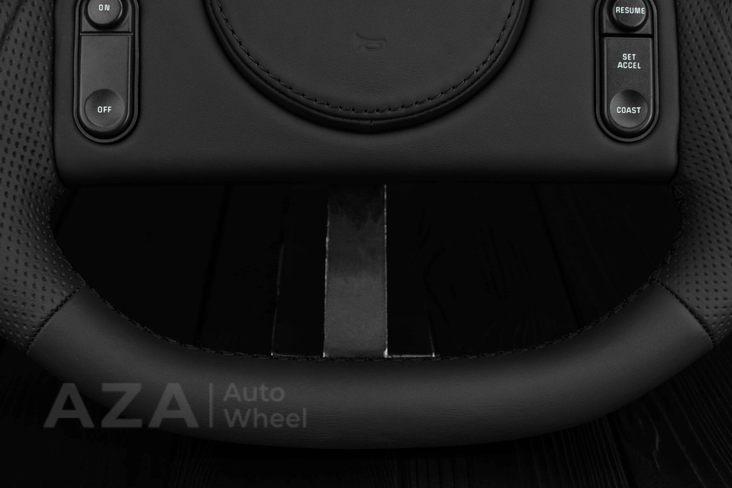 Steering Wheel 1987-1989 Fox Body Ford Mustang GT Cobra SVT Saleen Smooth leather/Perforated leather/Black stripe - Image 7