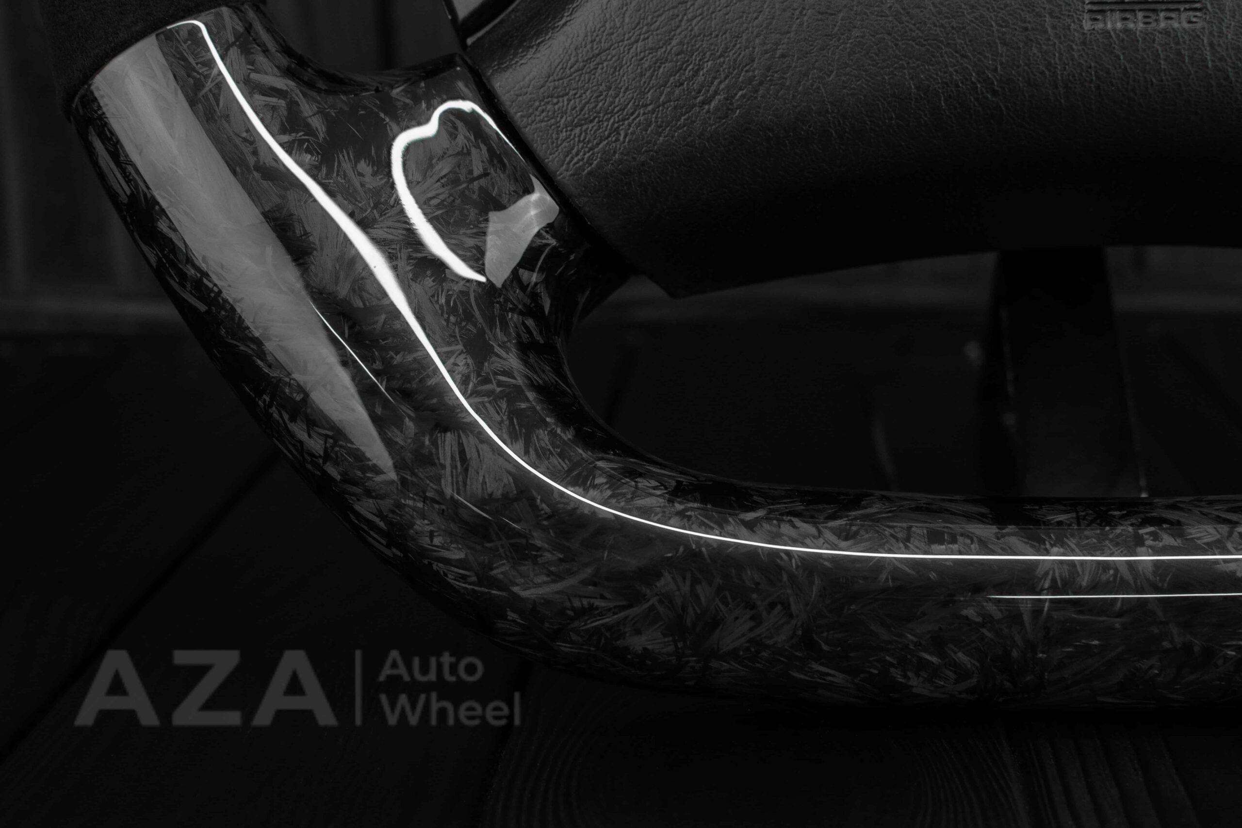 Steering wheel DODGE RAM Dakota 2ND GEN 1998-2002 Forged carbon/Italian Alcantara - Image 23