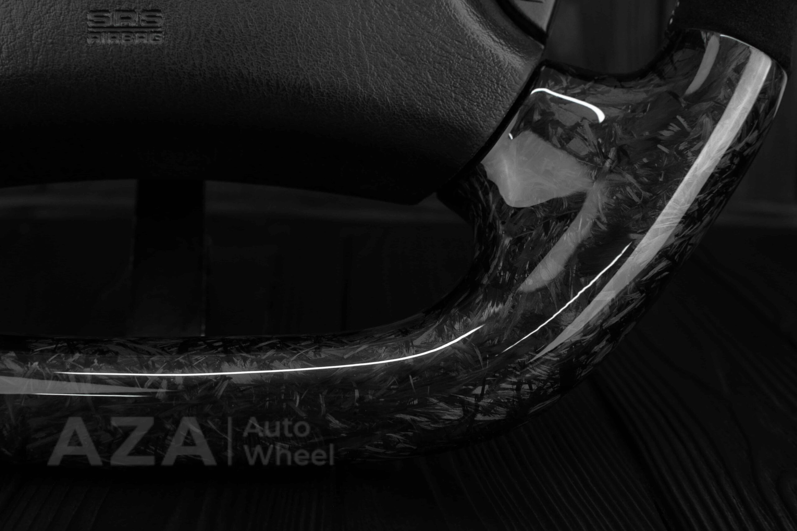 Steering wheel DODGE RAM Dakota 2ND GEN 1998-2002 Forged carbon/Italian Alcantara - Image 22