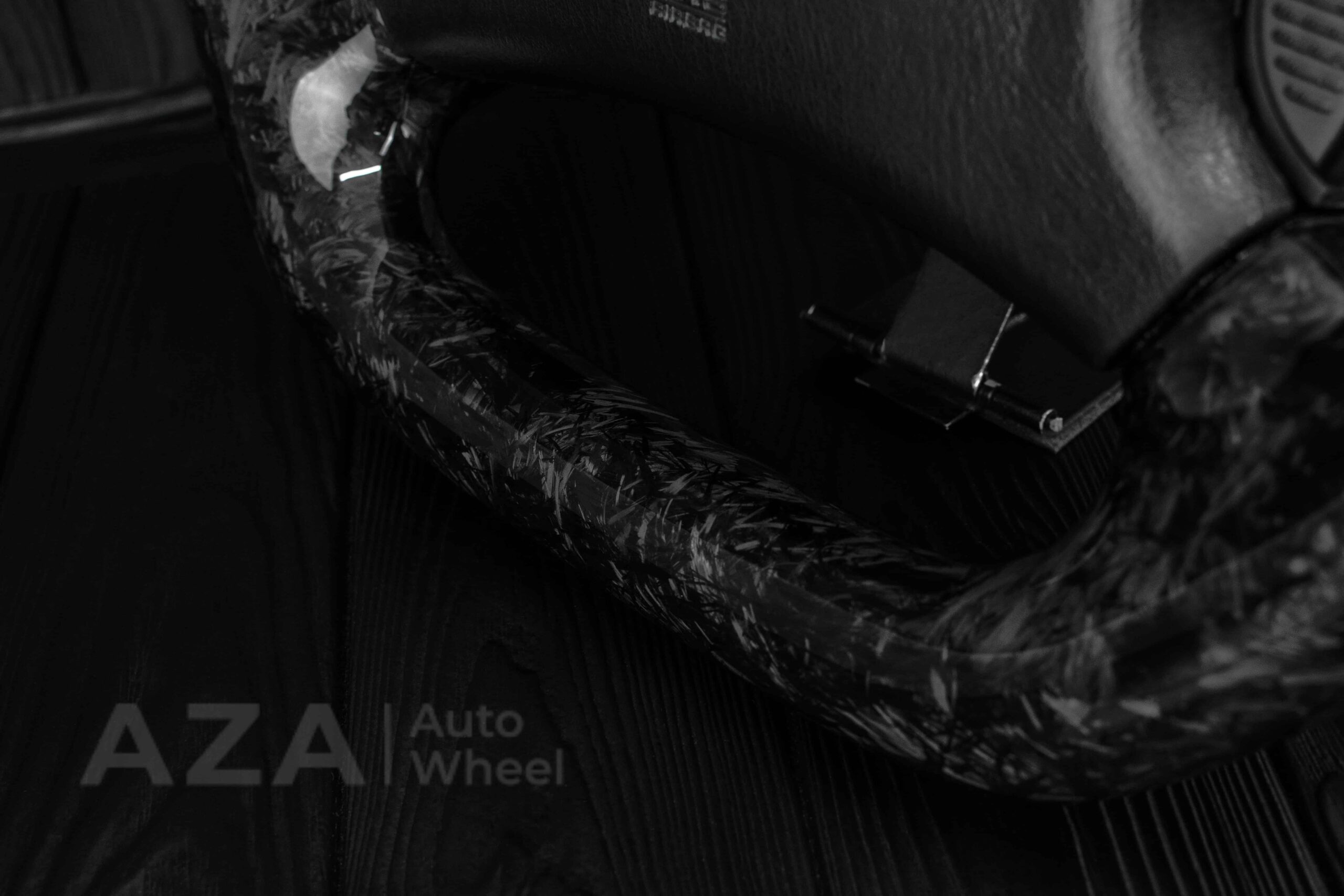 Steering wheel DODGE RAM Dakota 2ND GEN 1998-2002 Forged carbon/Italian Alcantara - Image 18
