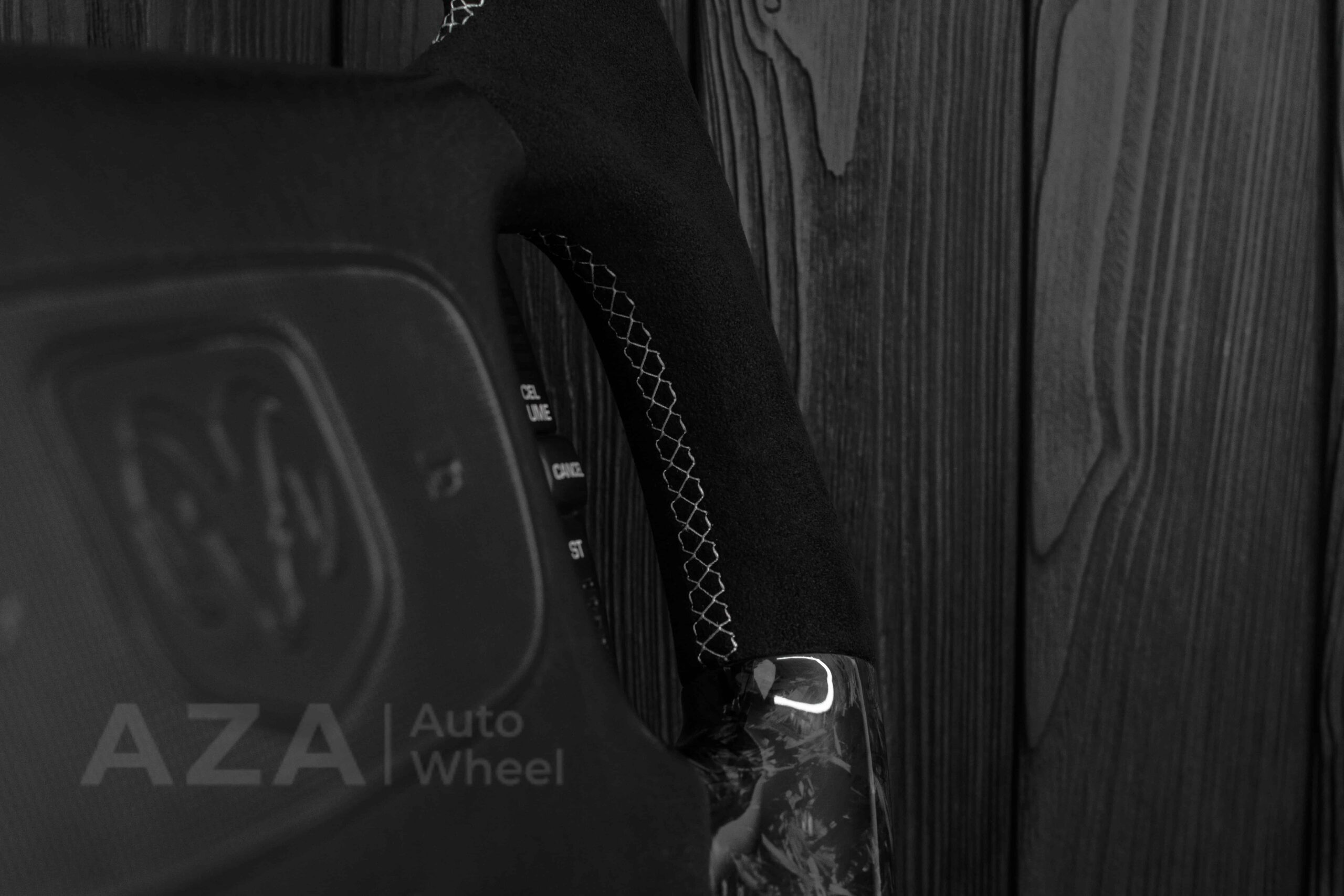 Steering wheel DODGE RAM Dakota 2ND GEN 1998-2002 Forged carbon/Italian Alcantara - Image 16