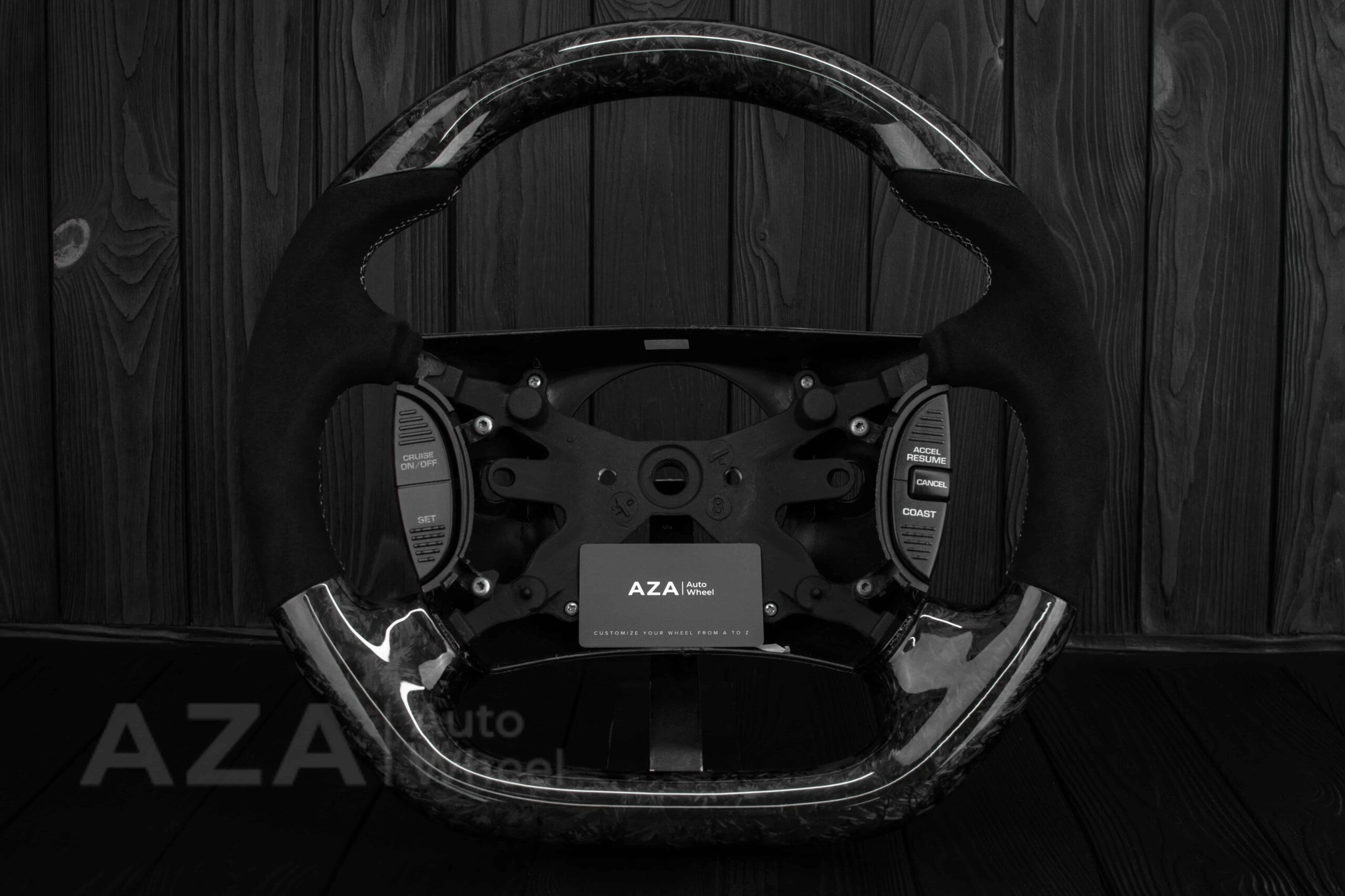 Steering wheel DODGE RAM Dakota 2ND GEN 1998-2002 Forged carbon/Italian Alcantara - Image 9