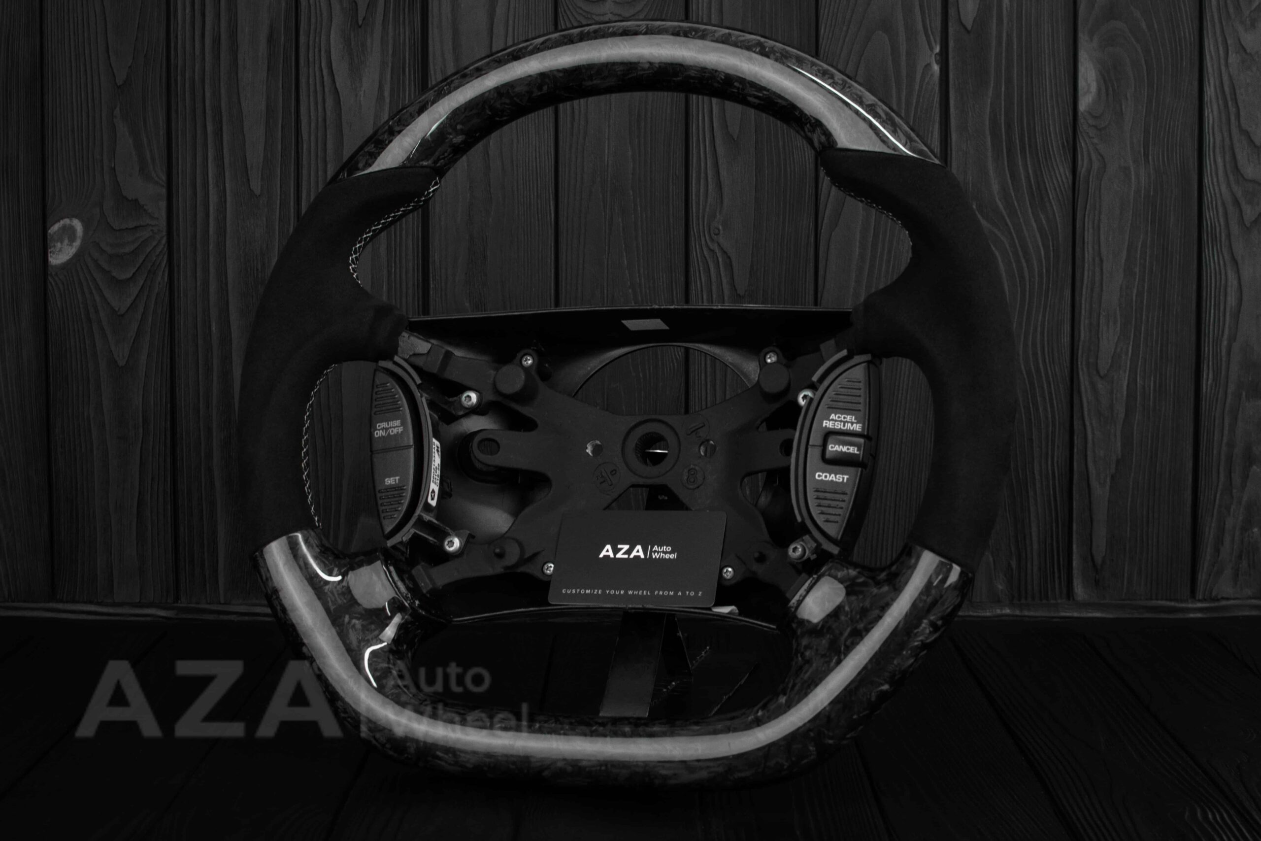 Steering wheel DODGE RAM Dakota 2ND GEN 1998-2002 Forged carbon/Italian Alcantara - Image 8