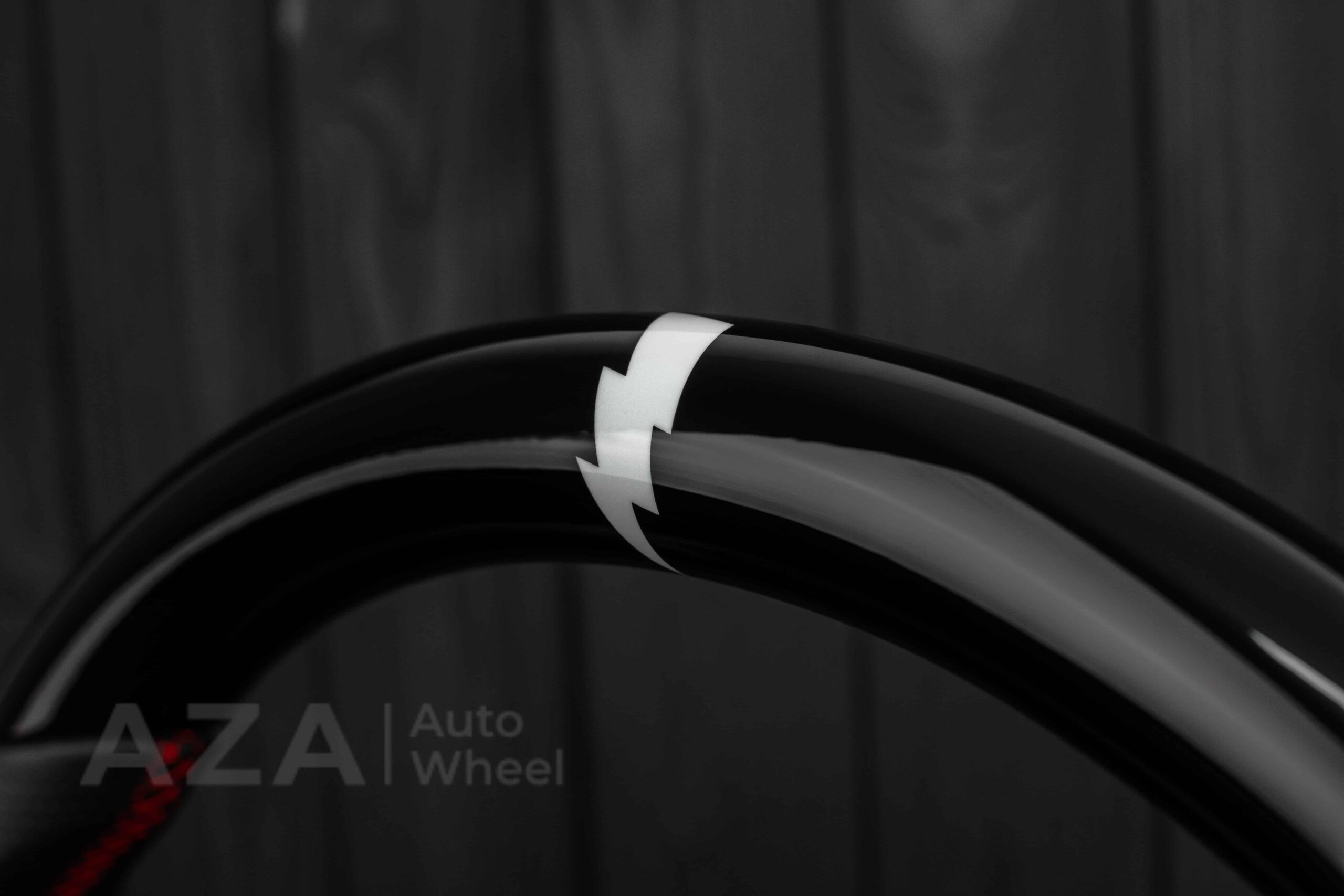 Steering wheel Ford Lightning/Ranger/Explorer 99-2004 Piano Black/Napa leather/Red Stitch - Image 14