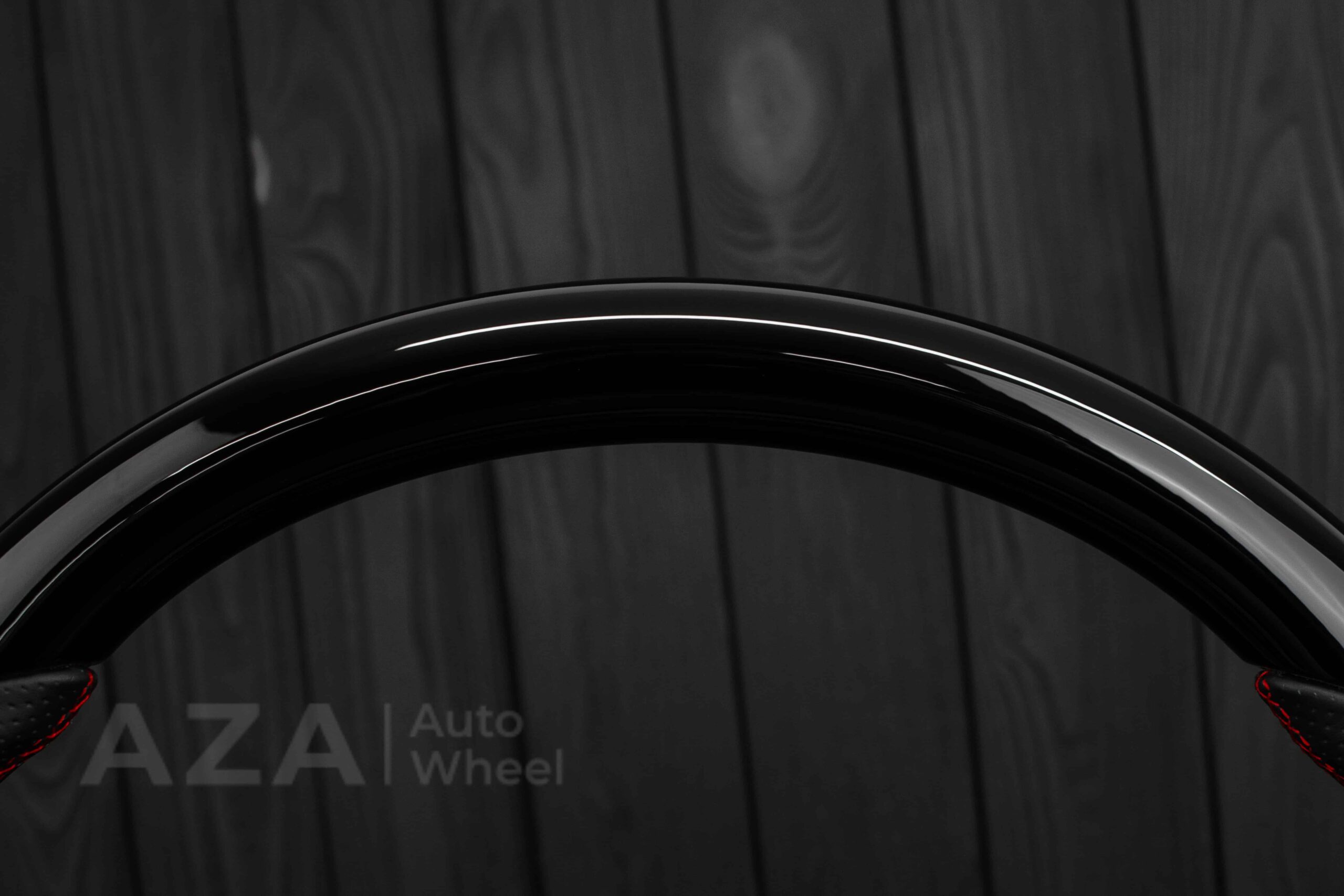 Steering wheel Ford Lightning/Ranger/Explorer 99-2004 Piano Black/Napa leather/Red Stitch - Image 10