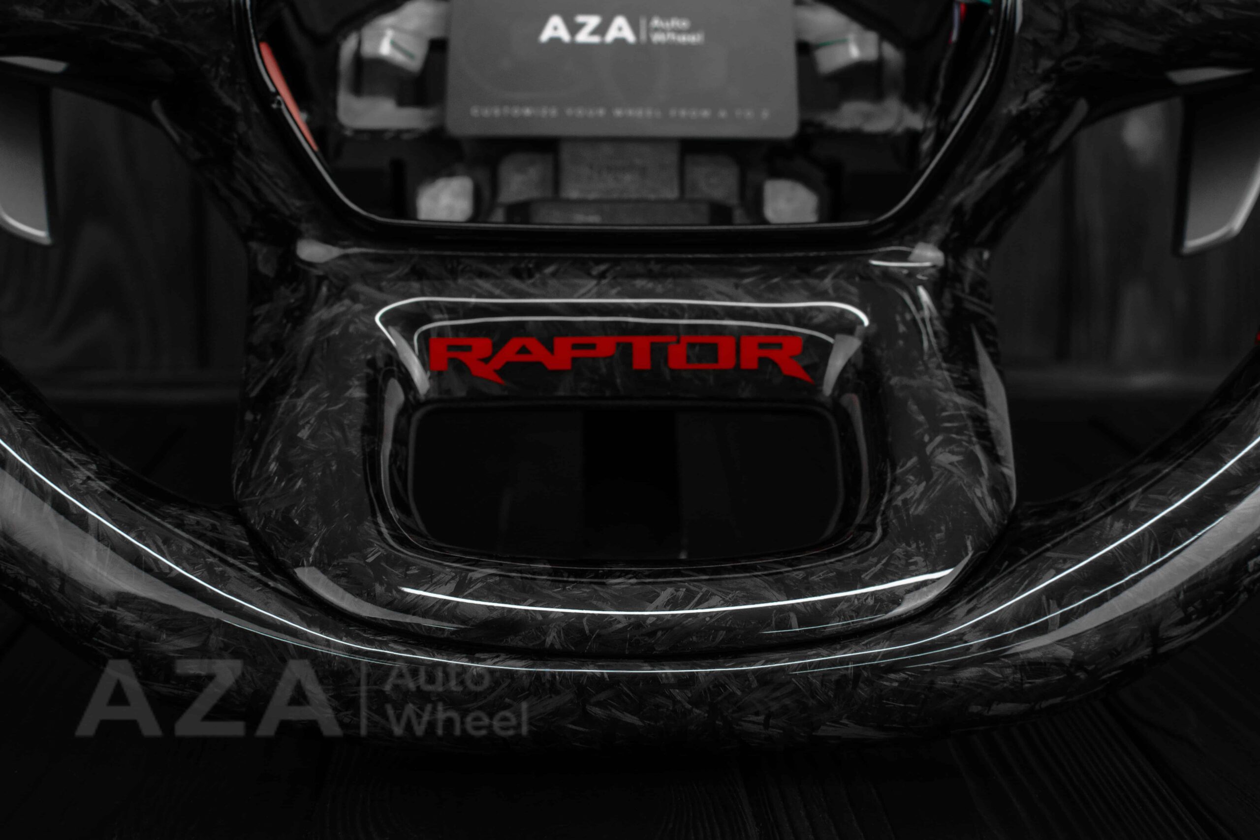 Steering wheel FORD RAPTOR 2021-2025 Forged Carbon fiber/Perforated leather/Red stitch/Heated - Image 21