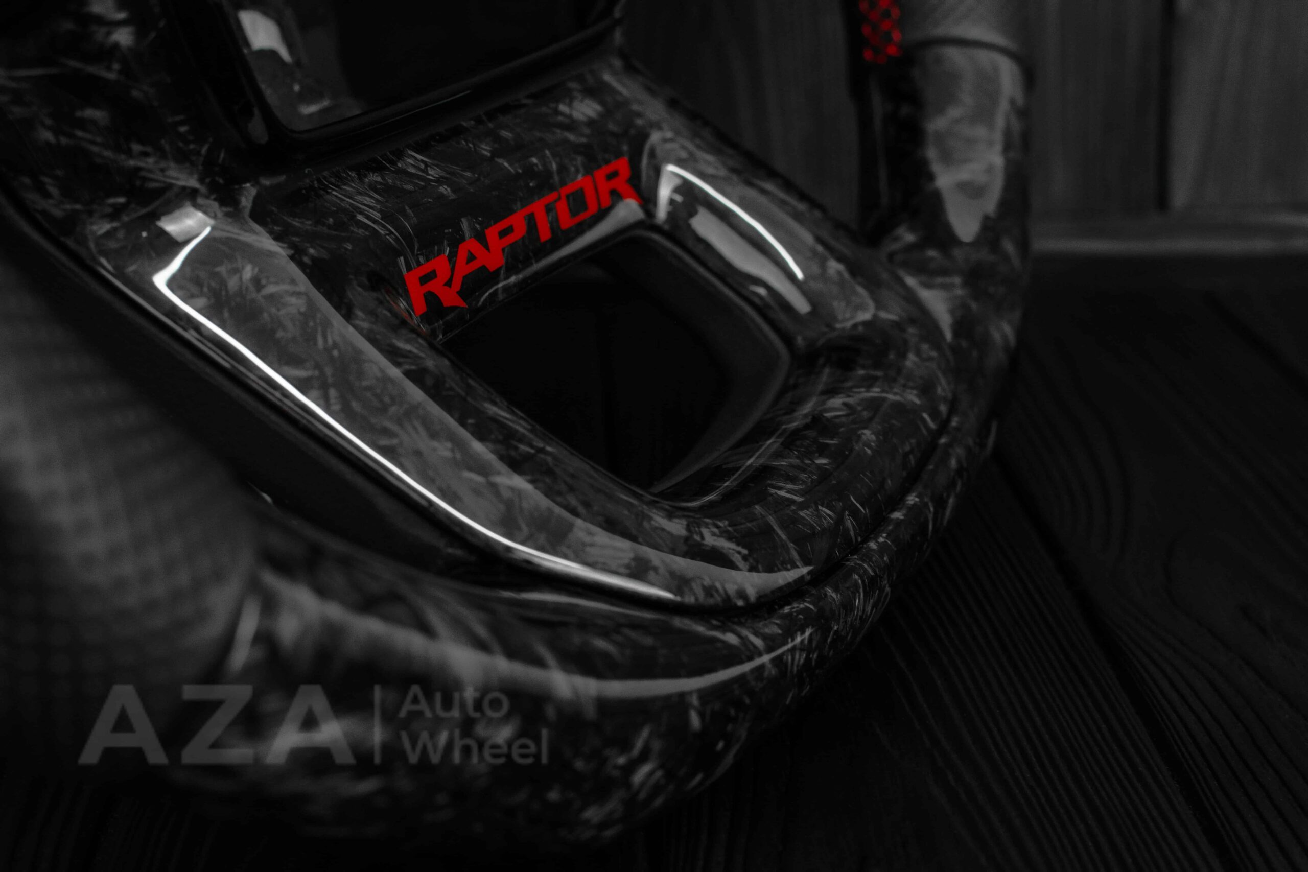 Steering wheel FORD RAPTOR 2021-2025 Forged Carbon fiber/Perforated leather/Red stitch/Heated - Image 14