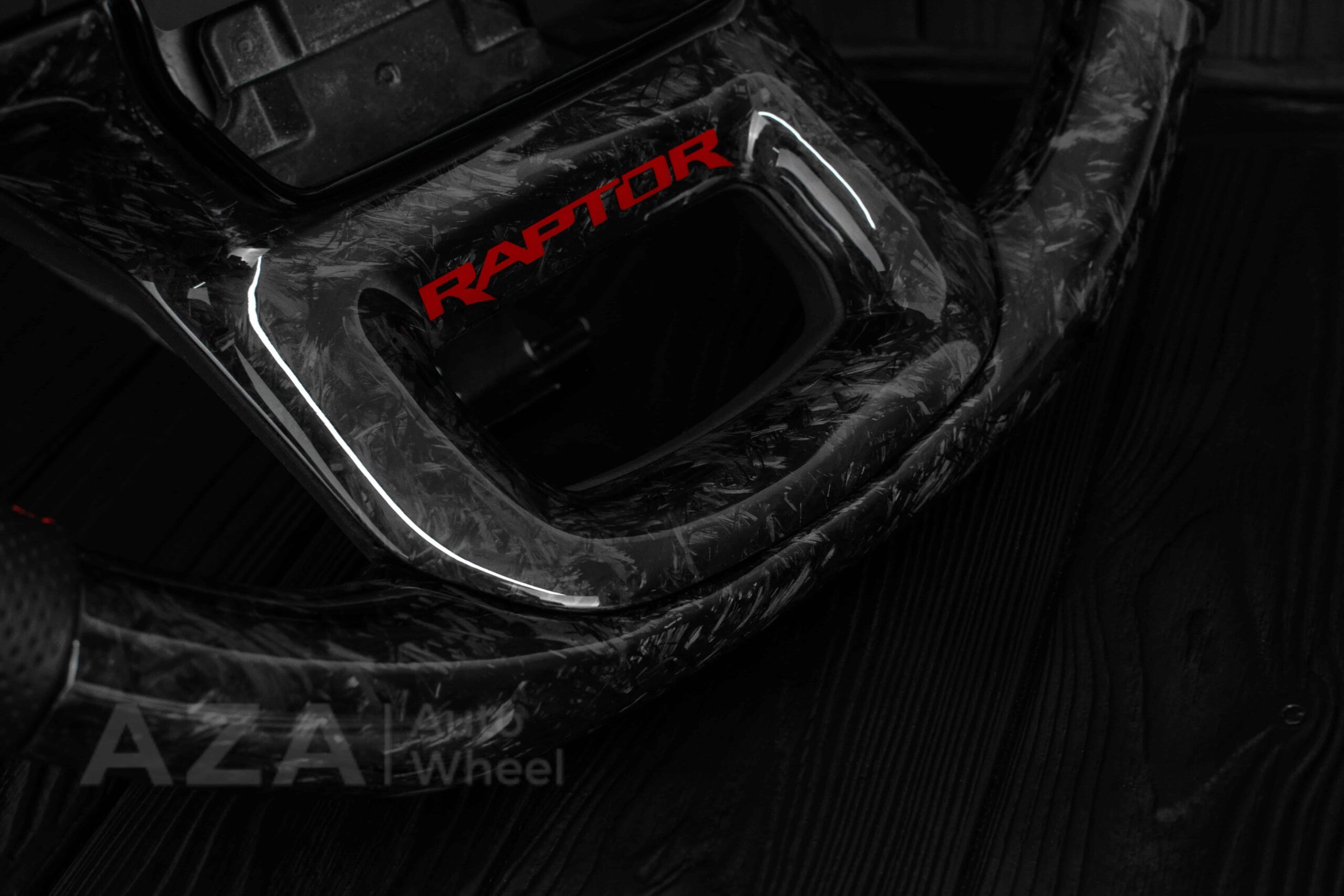 Steering wheel FORD RAPTOR 2021-2025 Forged Carbon fiber/Perforated leather/Red stitch/Heated - Image 13