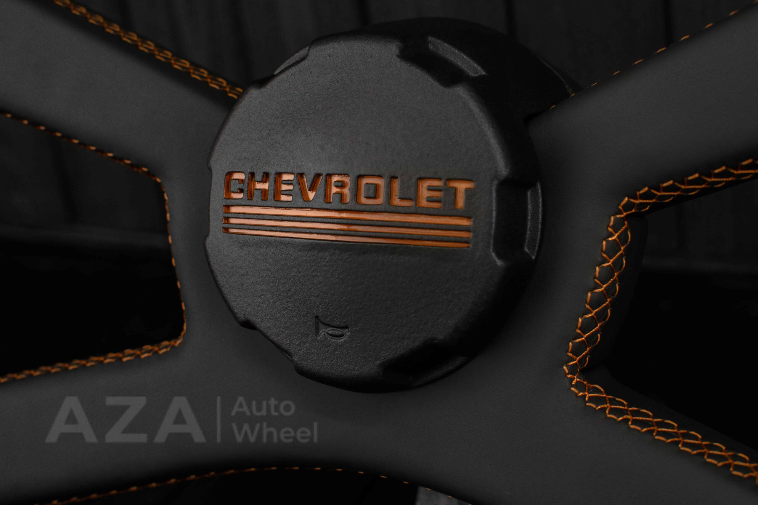 Steering wheel GM, OBS, C/K Silverado, Suburan (1988-1994) Carbon fiber/Perforated leather/Brown Accents - Image 21