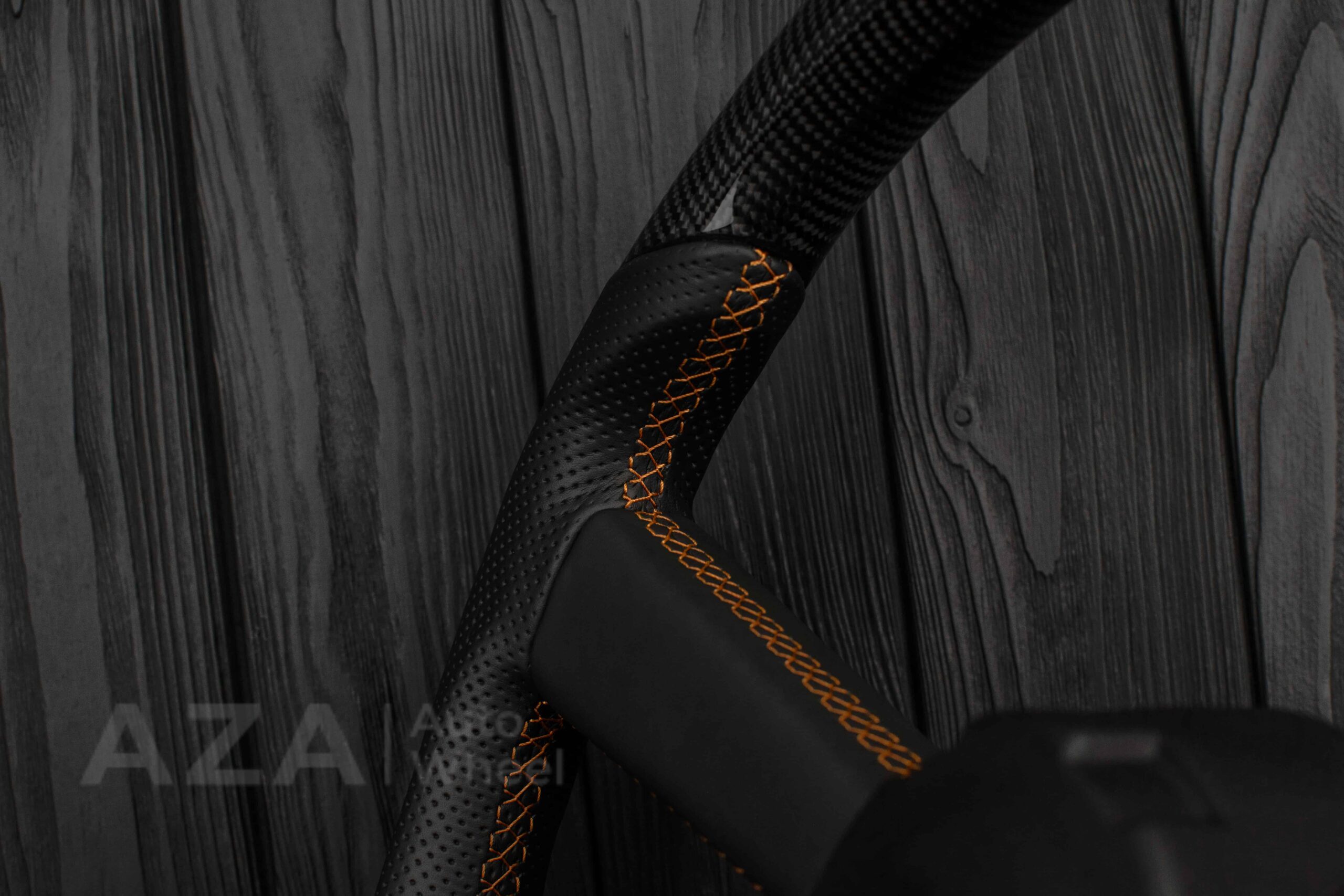 Steering wheel GM, OBS, C/K Silverado, Suburan (1988-1994) Carbon fiber/Perforated leather/Brown Accents - Image 20