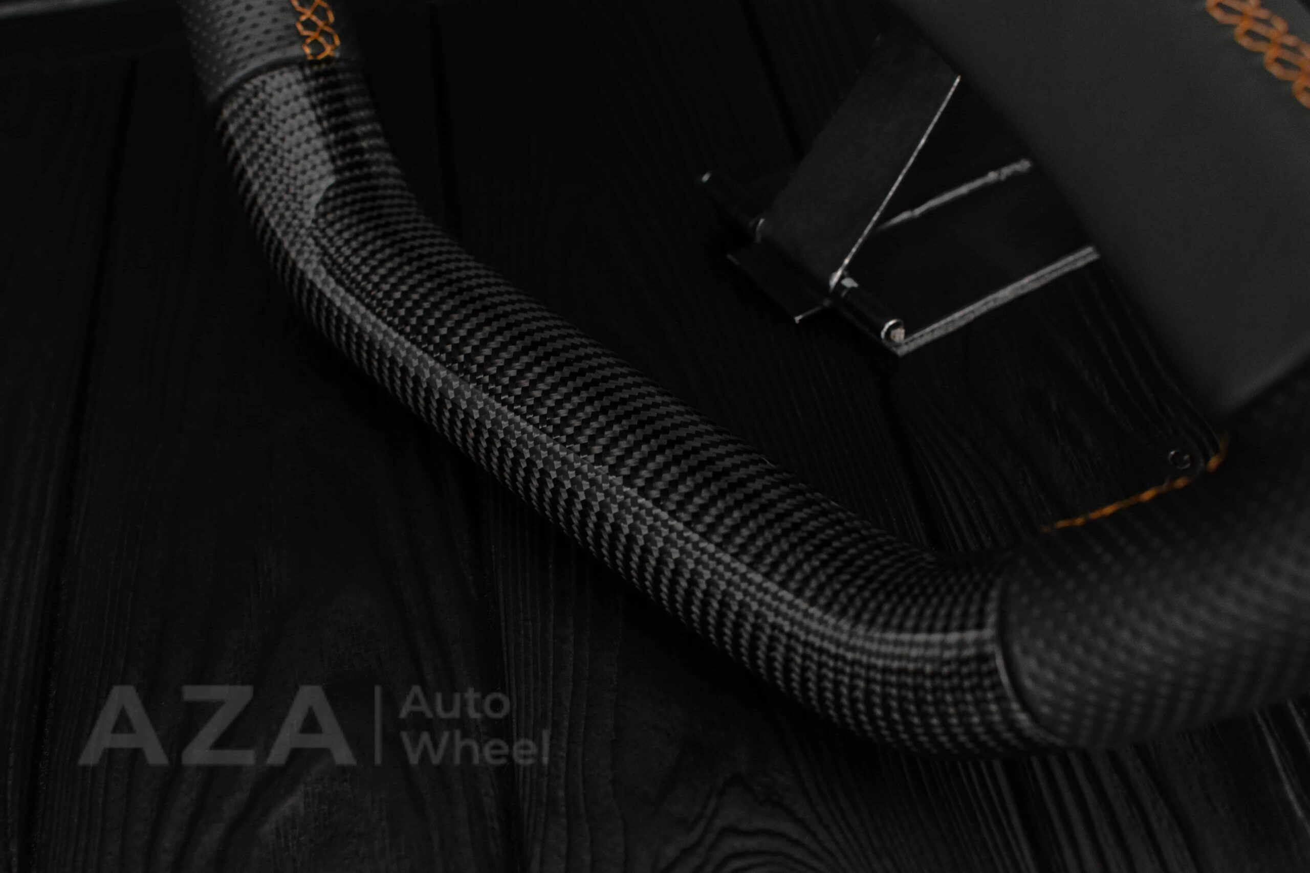 Steering wheel GM, OBS, C/K Silverado, Suburan (1988-1994) Carbon fiber/Perforated leather/Brown Accents - Image 18