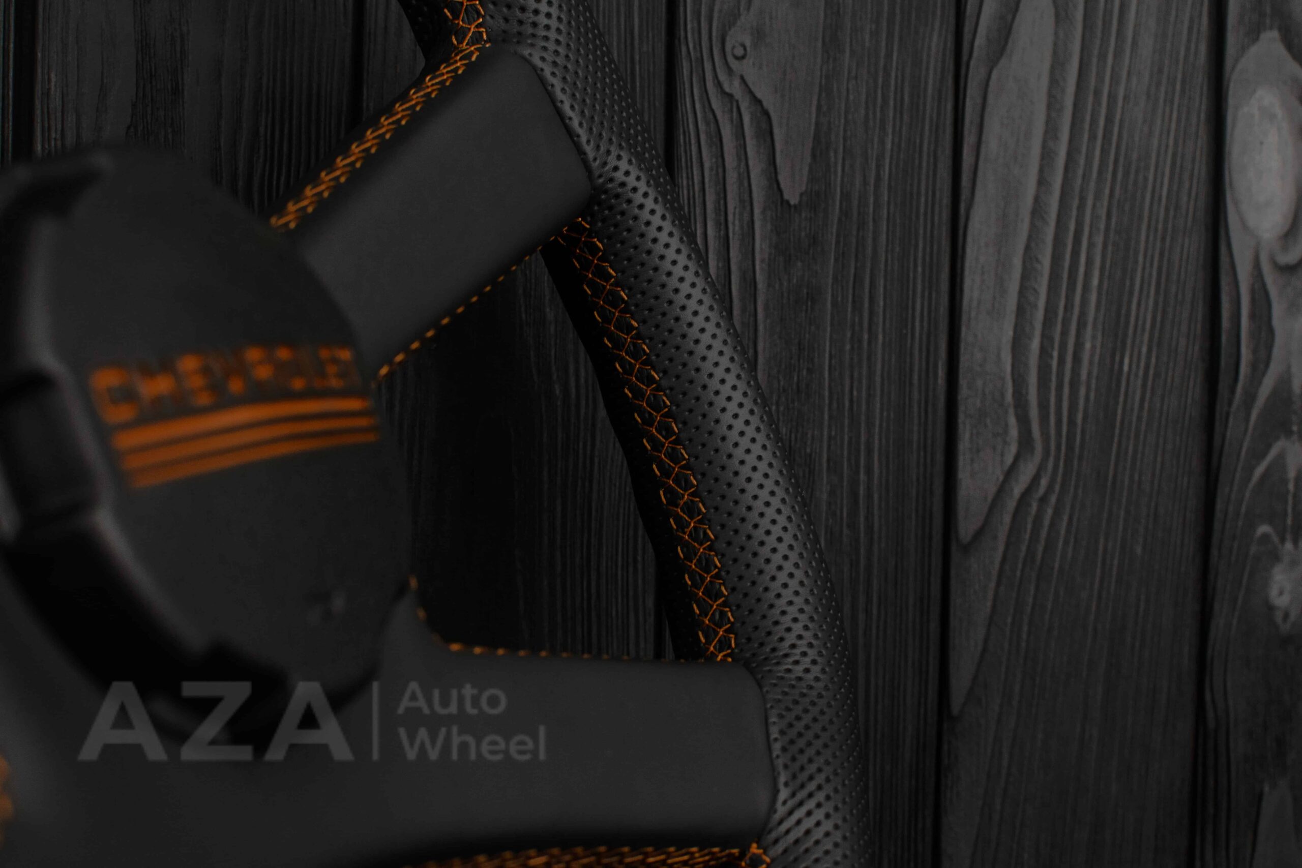 Steering wheel GM, OBS, C/K Silverado, Suburan (1988-1994) Carbon fiber/Perforated leather/Brown Accents - Image 16