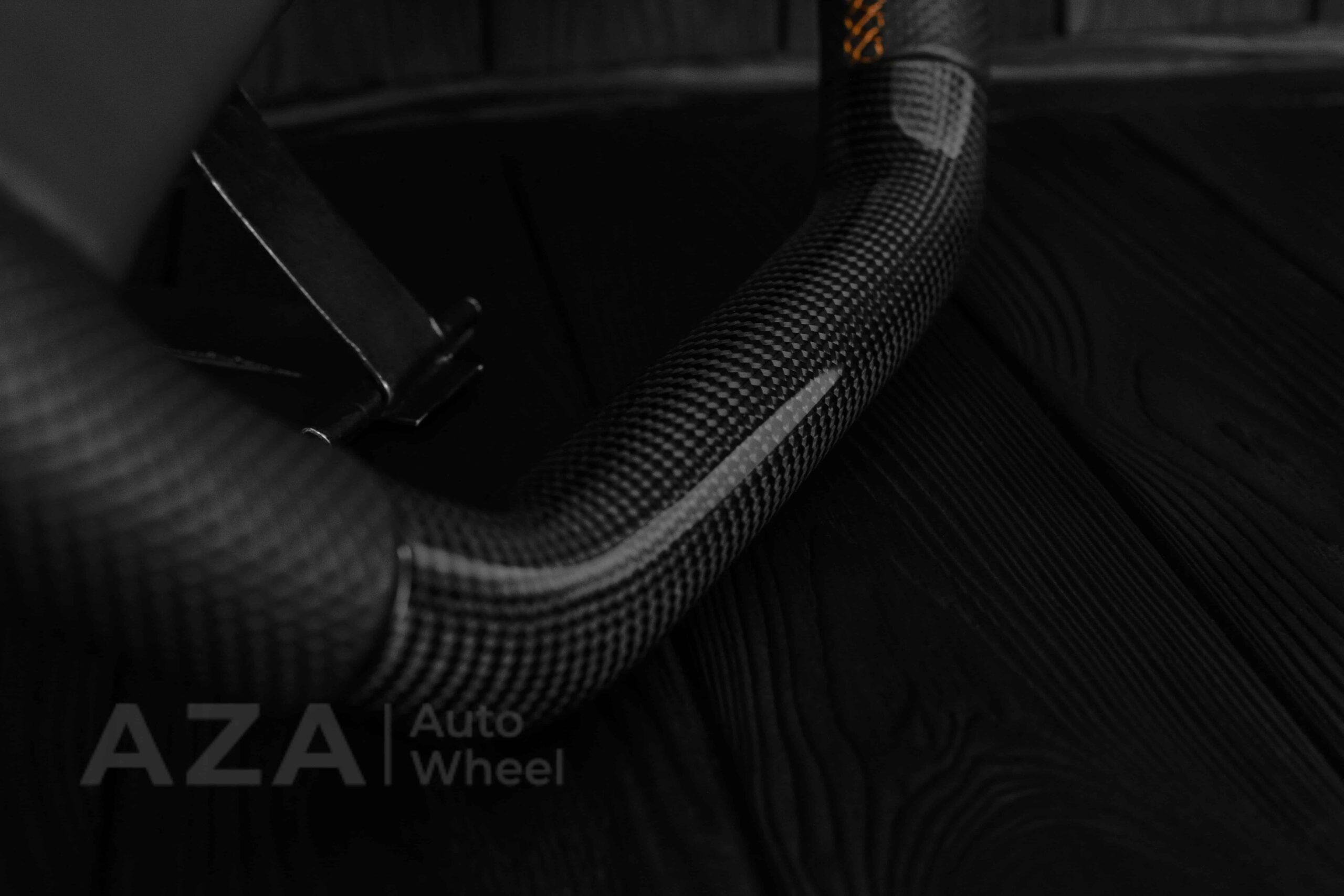 Steering wheel GM, OBS, C/K Silverado, Suburan (1988-1994) Carbon fiber/Perforated leather/Brown Accents - Image 15