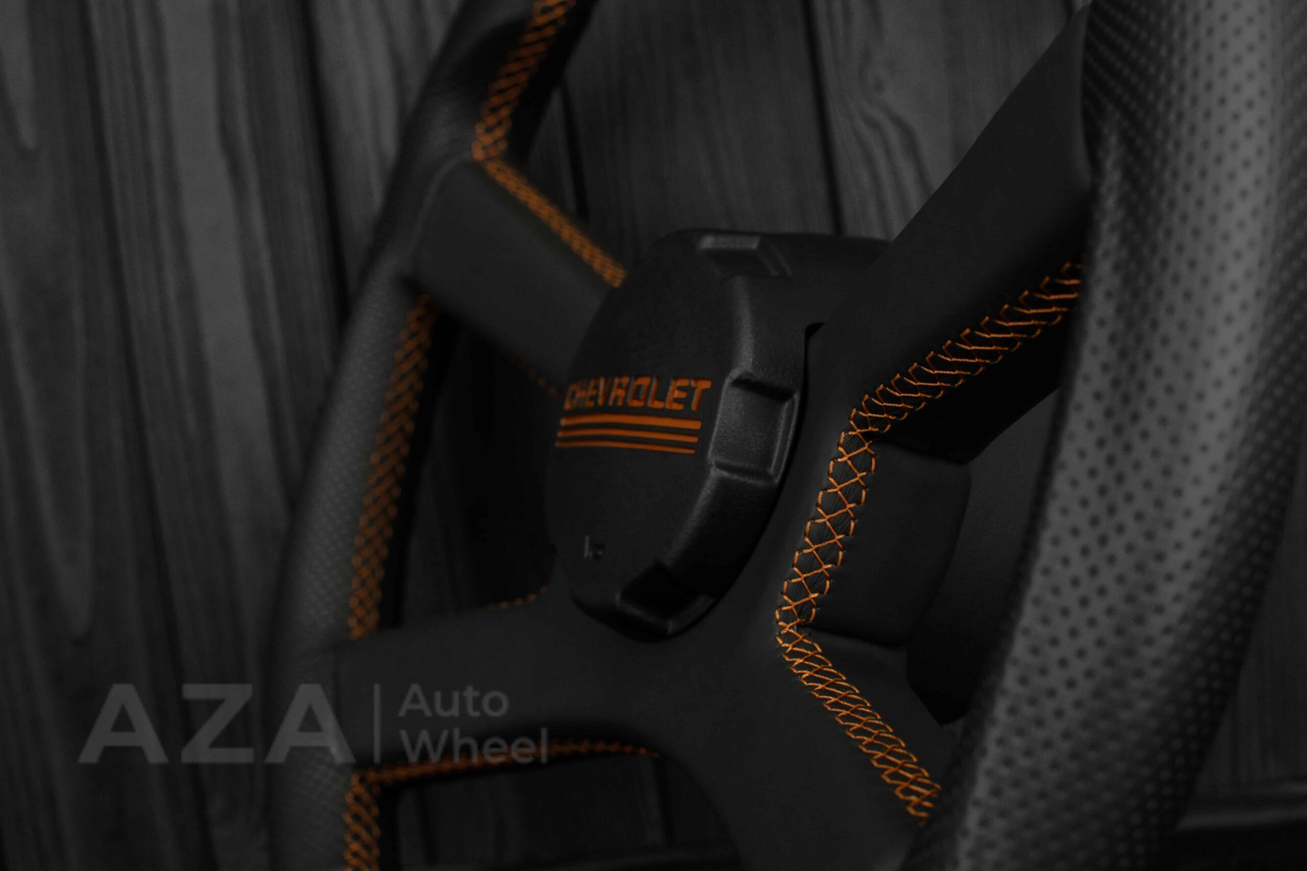 Steering wheel GM, OBS, C/K Silverado, Suburan (1988-1994) Carbon fiber/Perforated leather/Brown Accents - Image 13