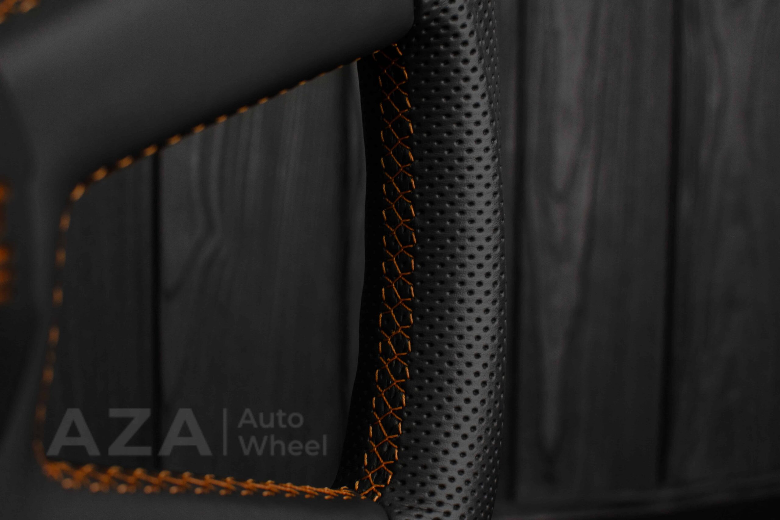 Steering wheel GM, OBS, C/K Silverado, Suburan (1988-1994) Carbon fiber/Perforated leather/Brown Accents - Image 9