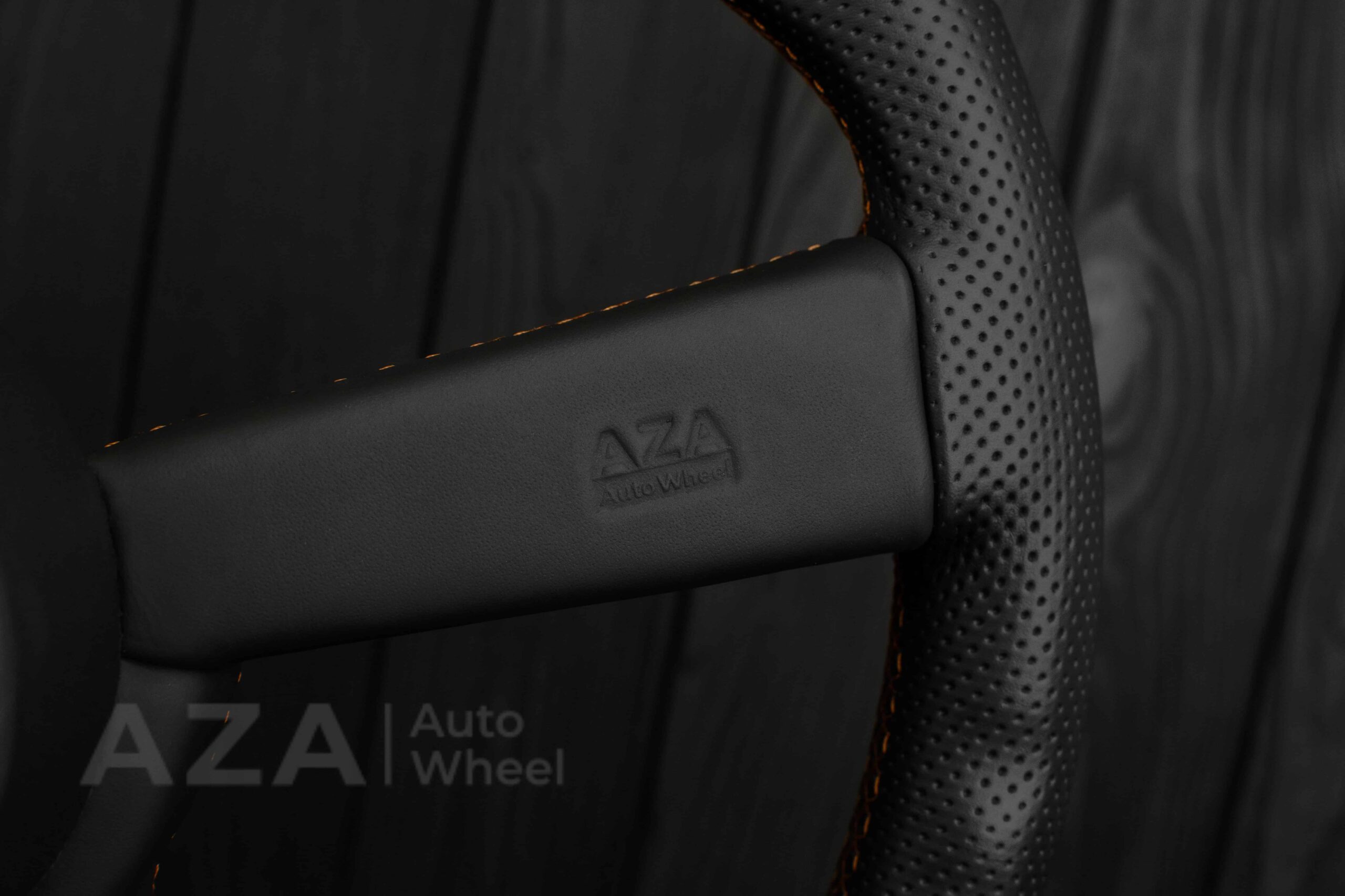Steering wheel GM, OBS, C/K Silverado, Suburan (1988-1994) Carbon fiber/Perforated leather/Brown Accents - Image 7