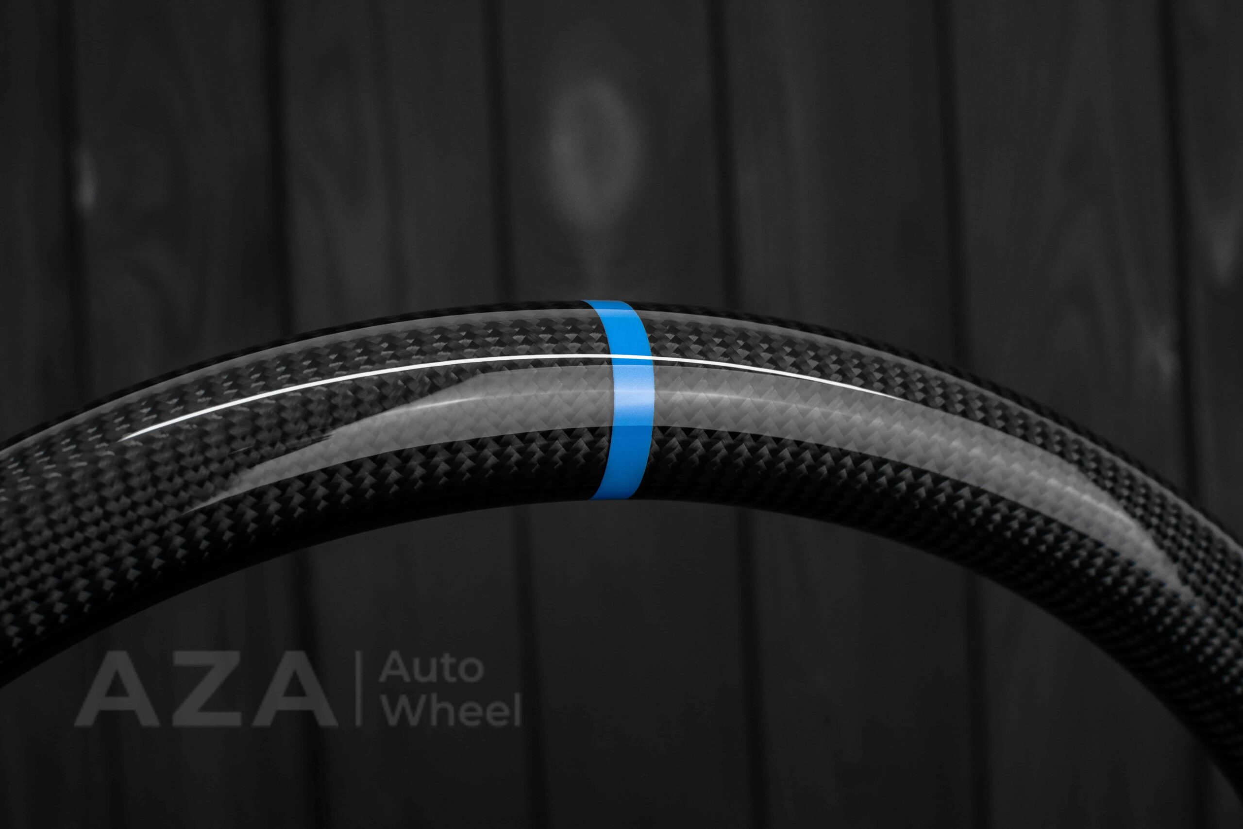 Steering wheel GM, Silverado, Sierra, Yukon, H2, Trailblazer (2003+) Carbon fiber/Perforated leather/Light Blue/Aza Auto Wheel Special Edition - Image 13
