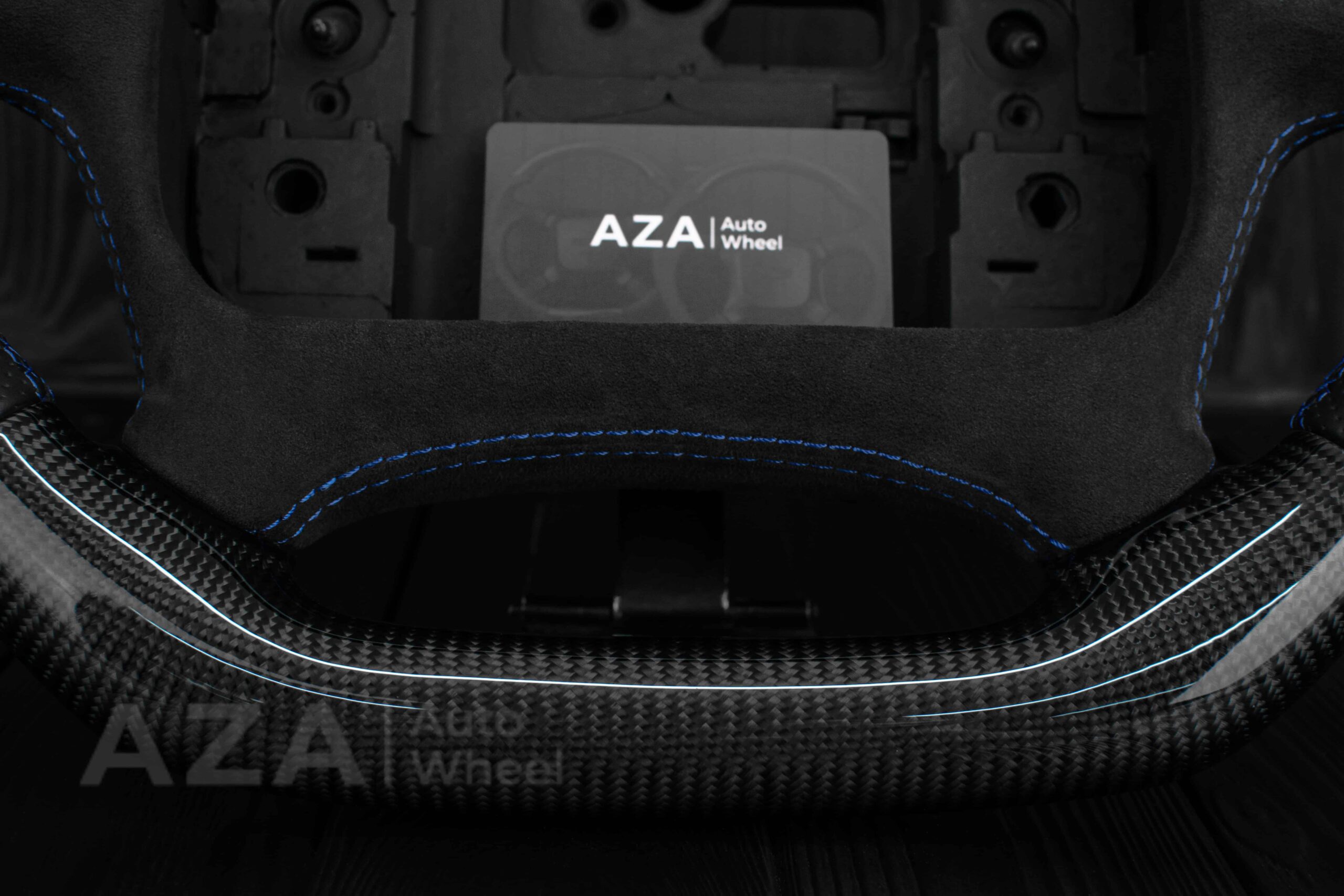 Steering wheel Pontiac Firebird/Trans Am Carbon fiber/Alcantara/Blue Accents - Image 20