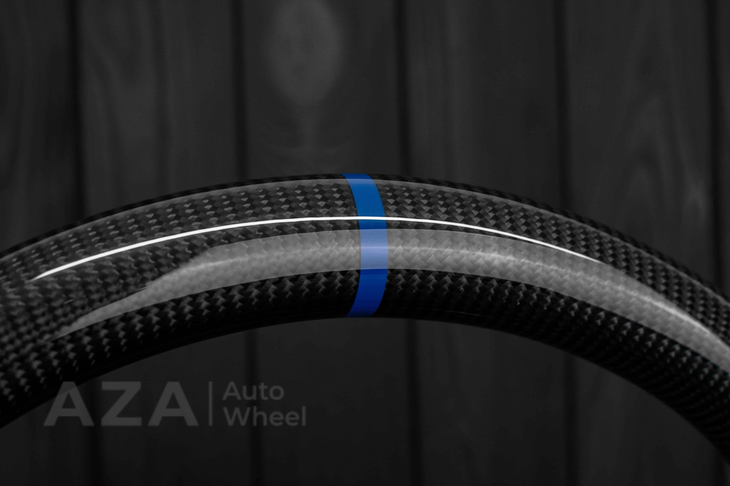 Steering wheel Pontiac Firebird/Trans Am Carbon fiber/Alcantara/Blue Accents - Image 10