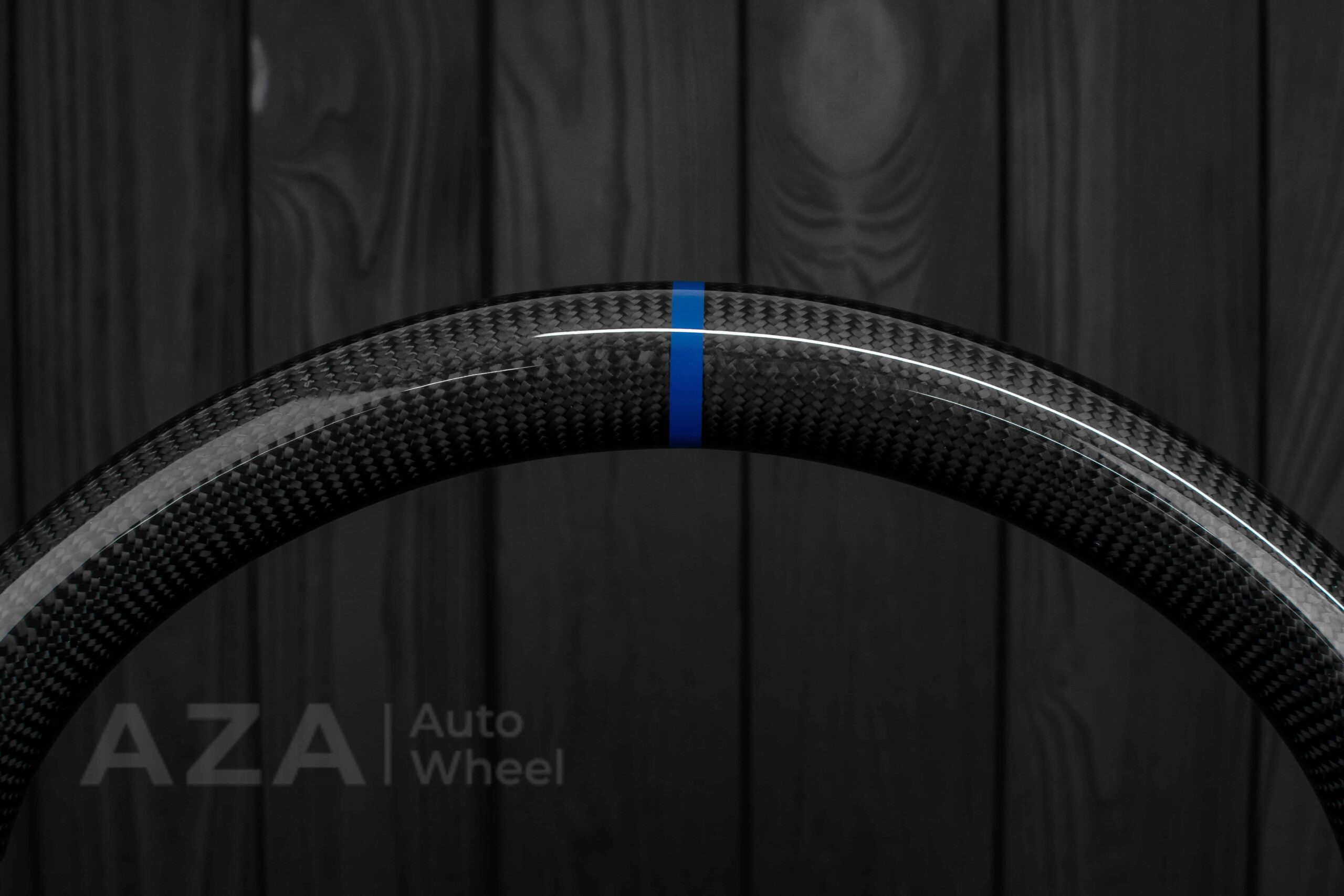 Steering wheel Pontiac Firebird/Trans Am Carbon fiber/Alcantara/Blue Accents - Image 8