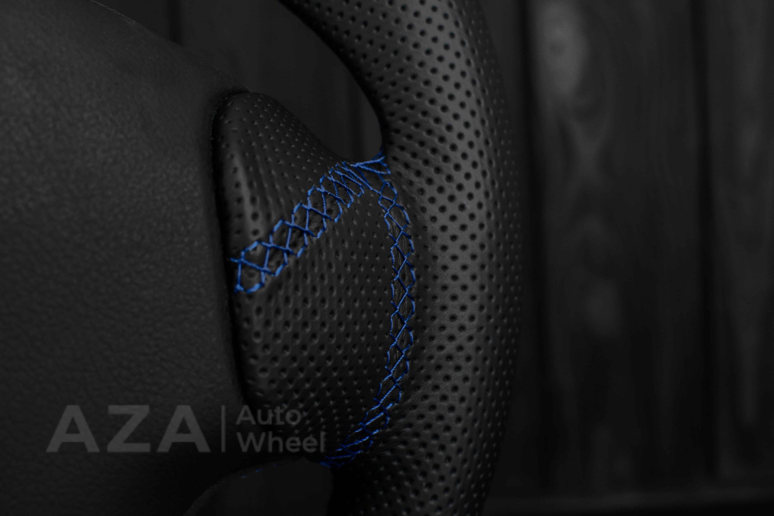 Steering wheel Pontiac Firebird/Trans Am Carbon fiber/Alcantara/Blue Accents - Image 7