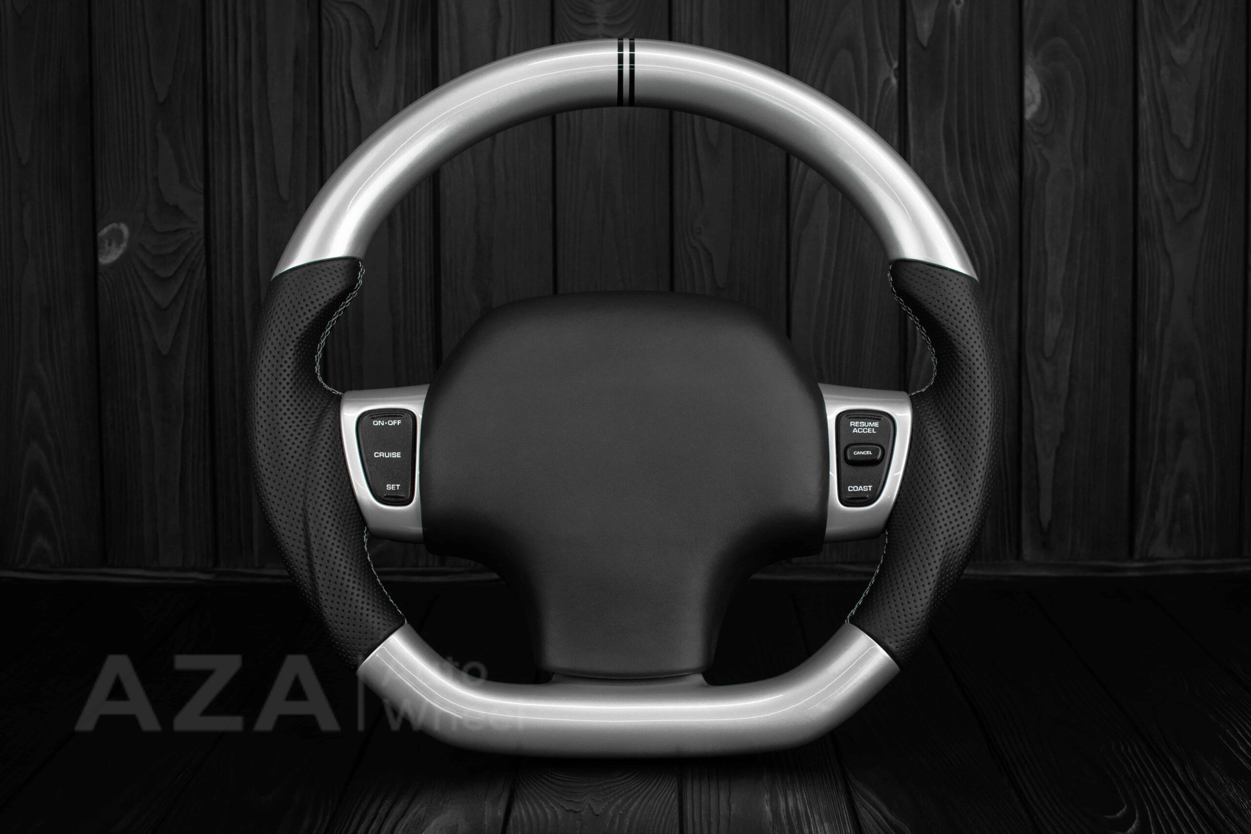 Steering wheel Plymouth/Chrysler Prowler Silver/Perforated leather/Black stripe