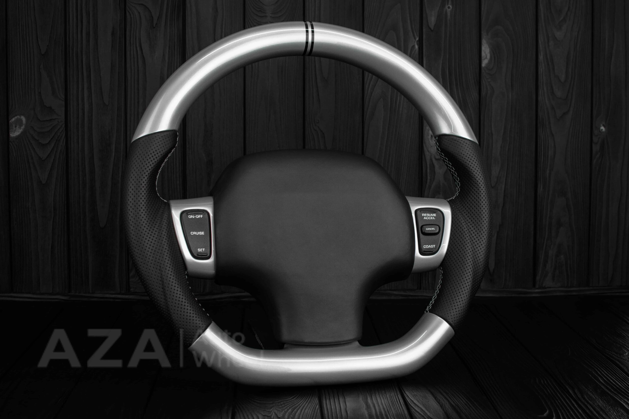 Steering wheel Plymouth/Chrysler Prowler Silver/Perforated leather/Black stripe - Image 4
