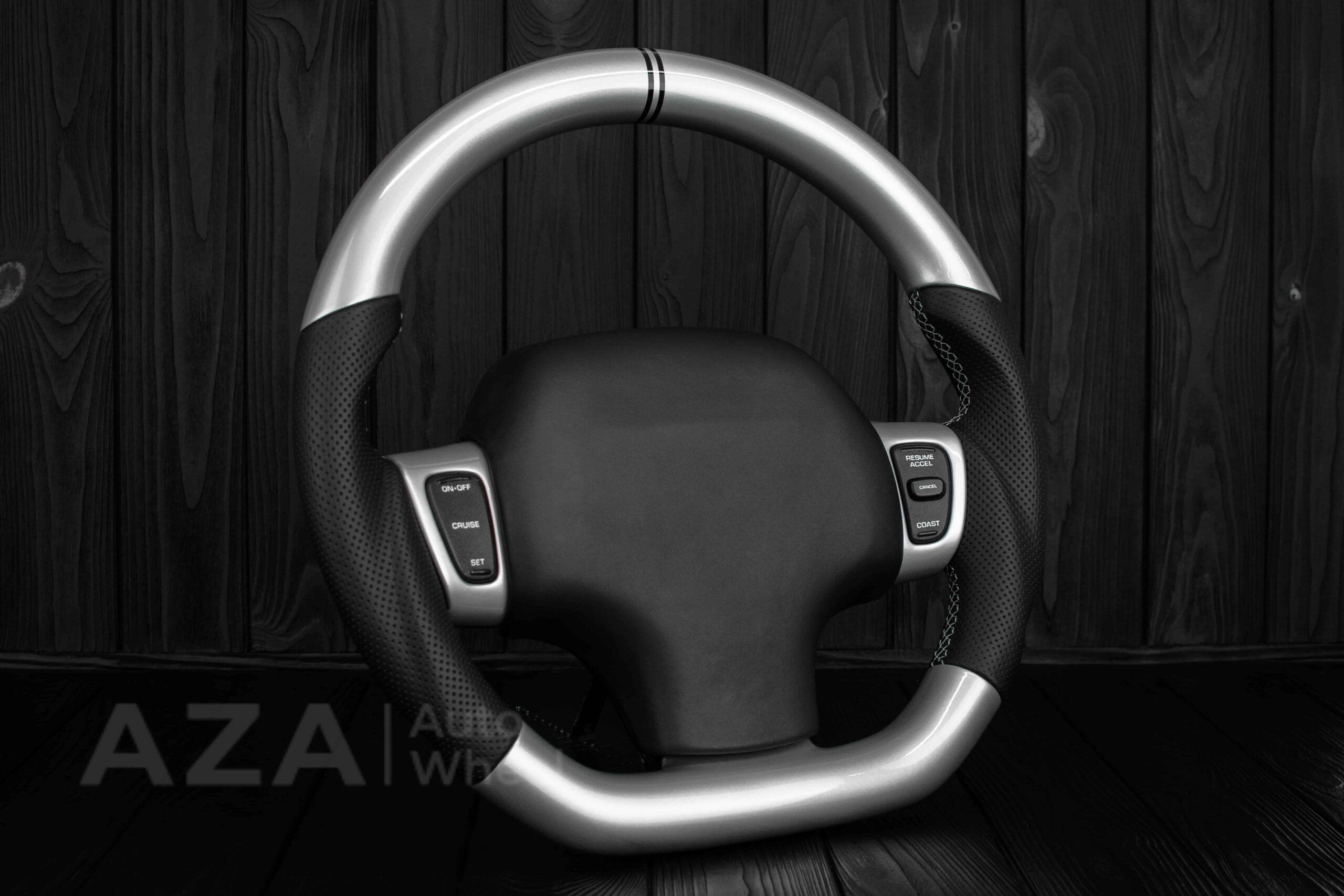 Steering wheel Plymouth/Chrysler Prowler Silver/Perforated leather/Black stripe - Image 5