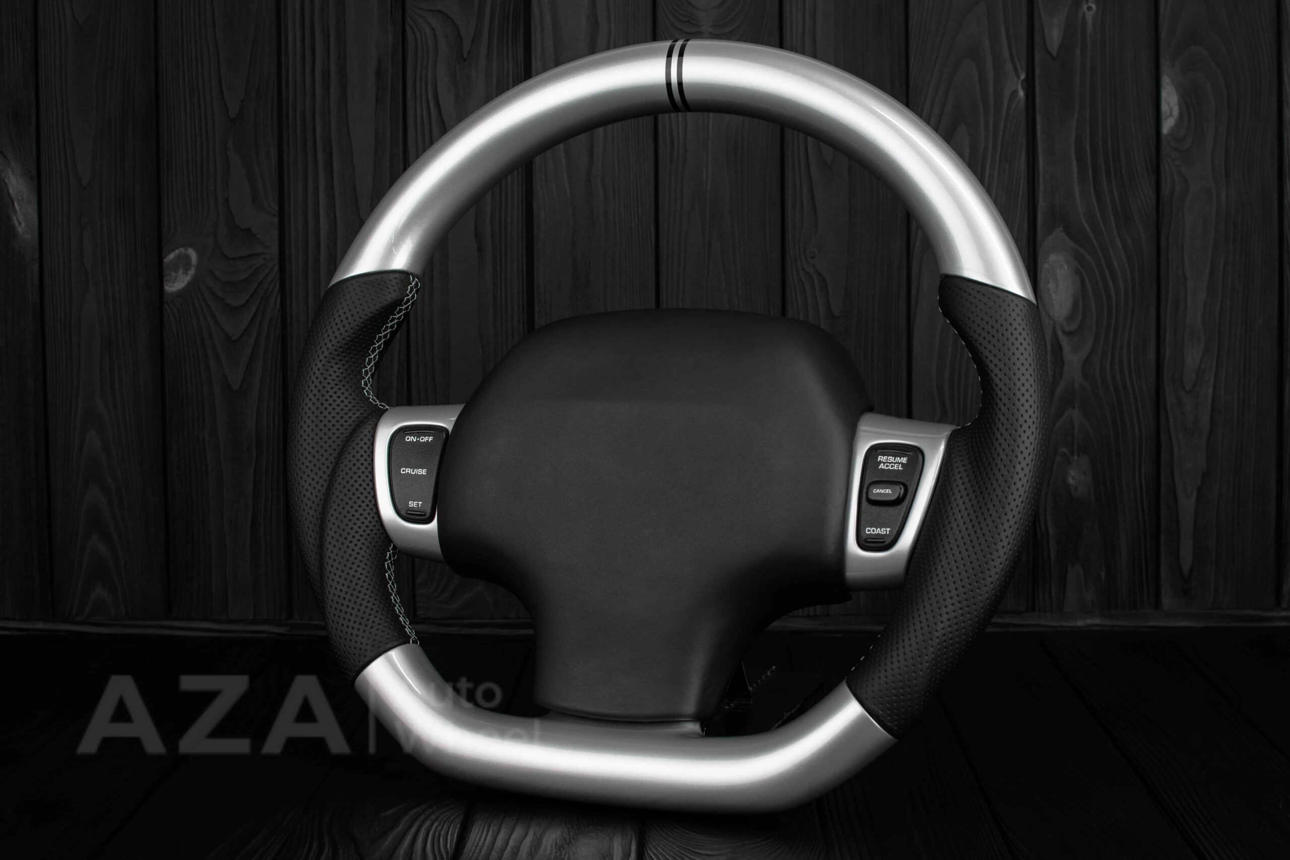Steering wheel Plymouth/Chrysler Prowler Silver/Perforated leather/Black stripe - Image 6