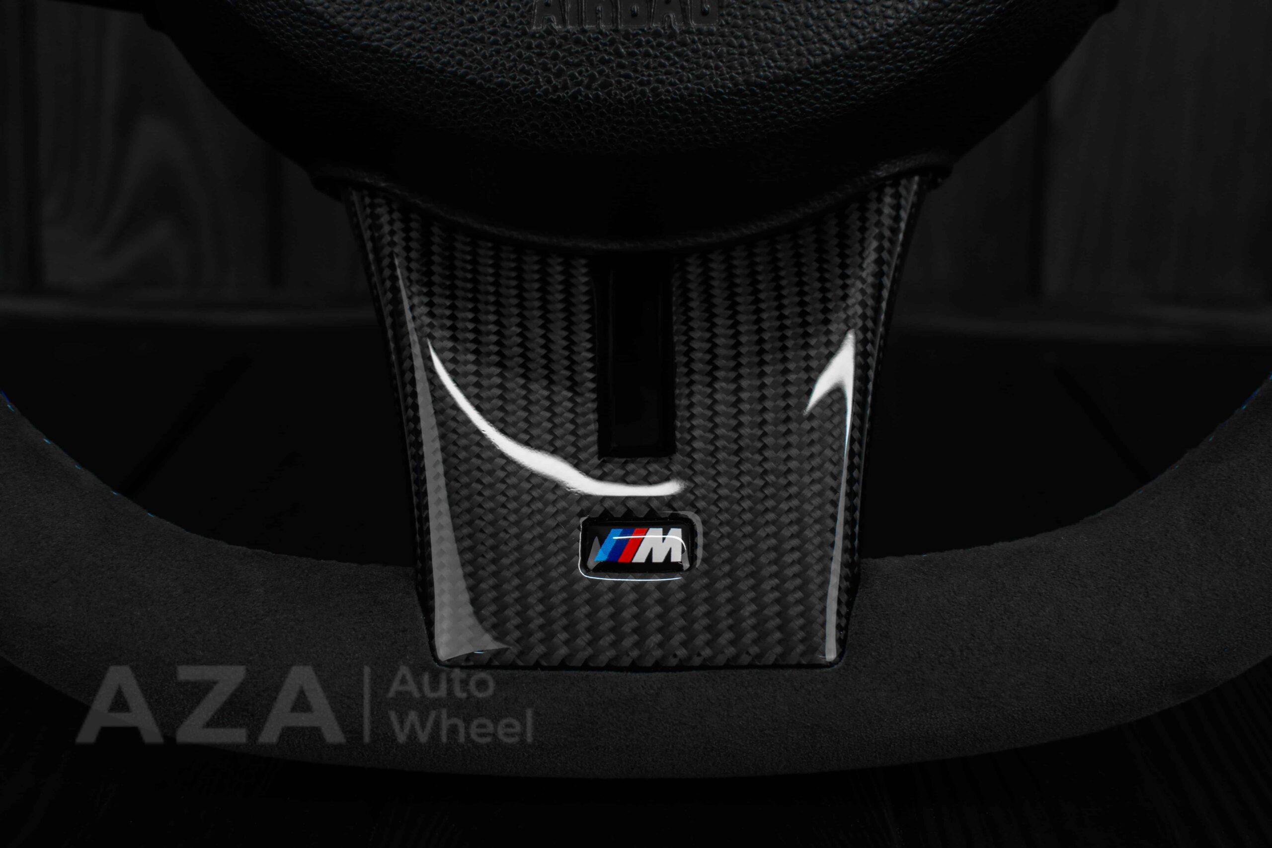 Steering wheel BMW Z4 M 2006-2009 Carbon fiber trims/Alcantara/Dark Blue leather/M stripe - Image 14