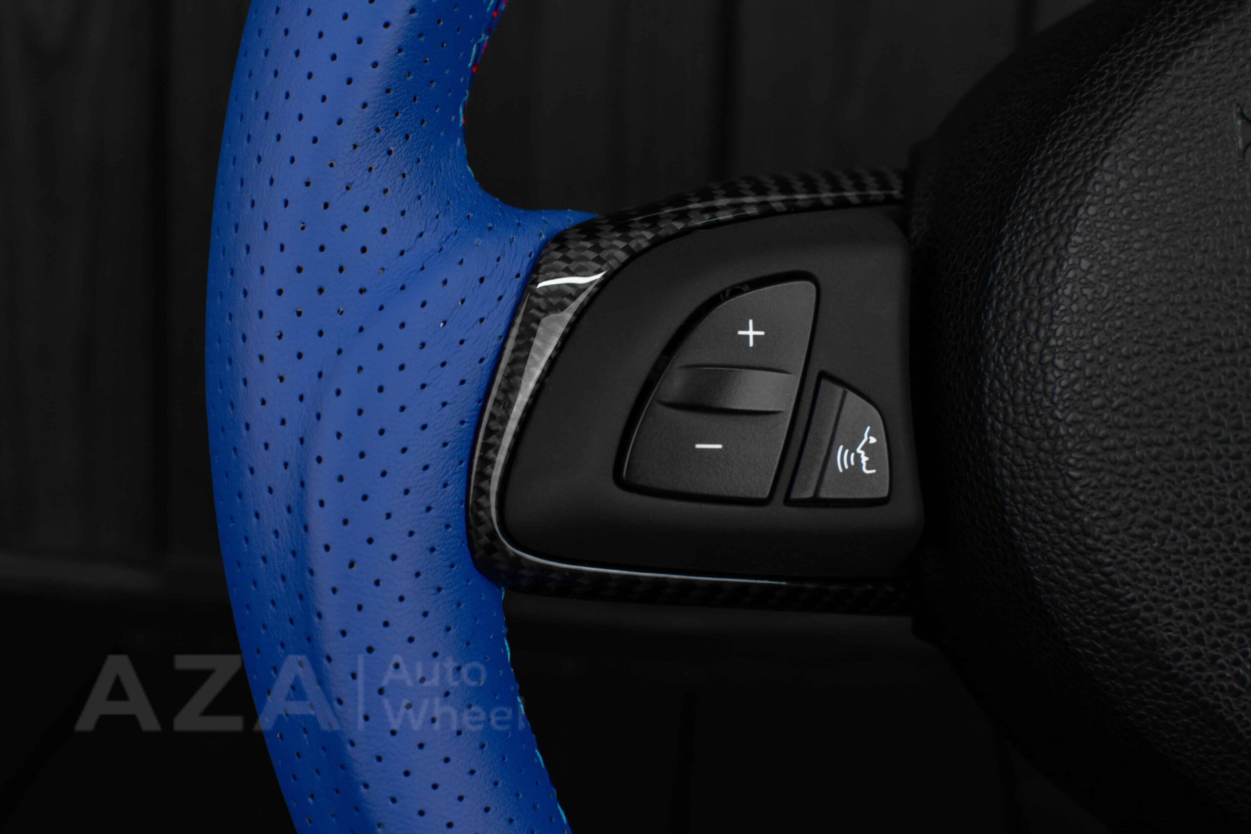 Steering wheel BMW Z4 M 2006-2009 Carbon fiber trims/Alcantara/Dark Blue leather/M stripe - Image 15