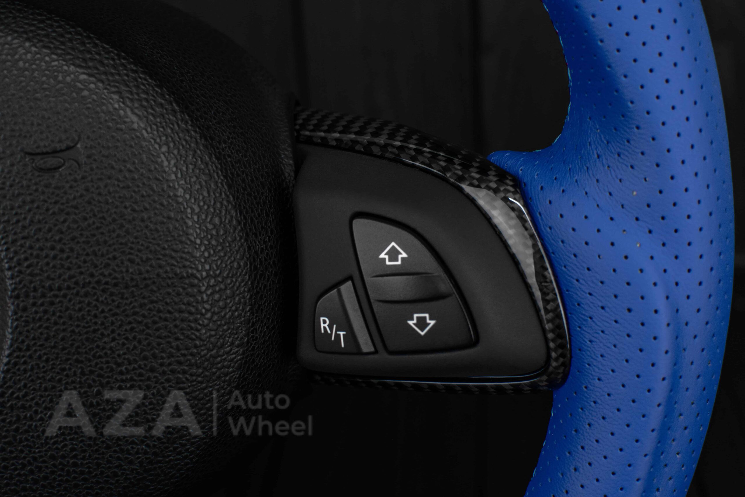 Steering wheel BMW Z4 M 2006-2009 Carbon fiber trims/Alcantara/Dark Blue leather/M stripe - Image 16