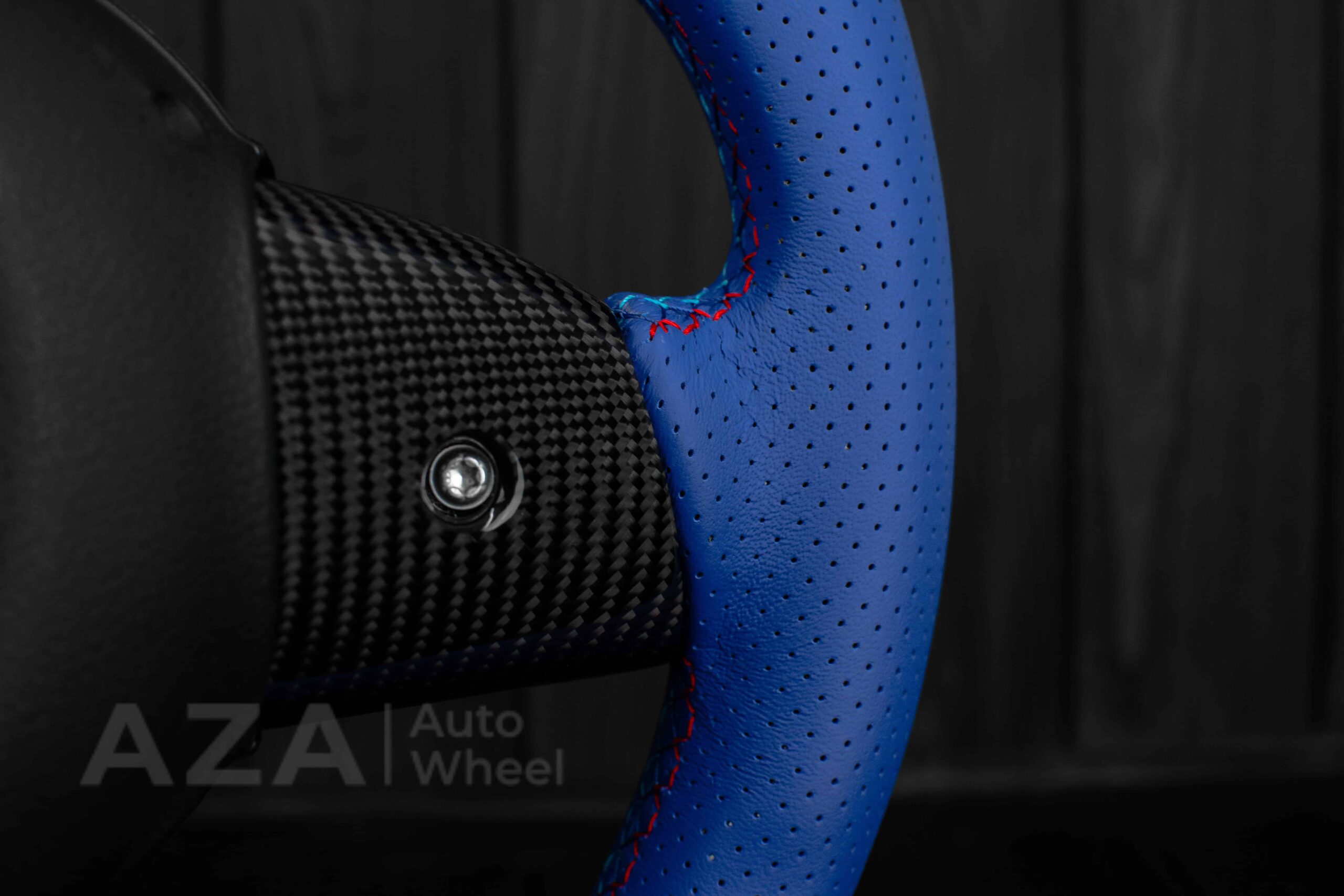 Steering wheel BMW Z4 M 2006-2009 Carbon fiber trims/Alcantara/Dark Blue leather/M stripe - Image 28