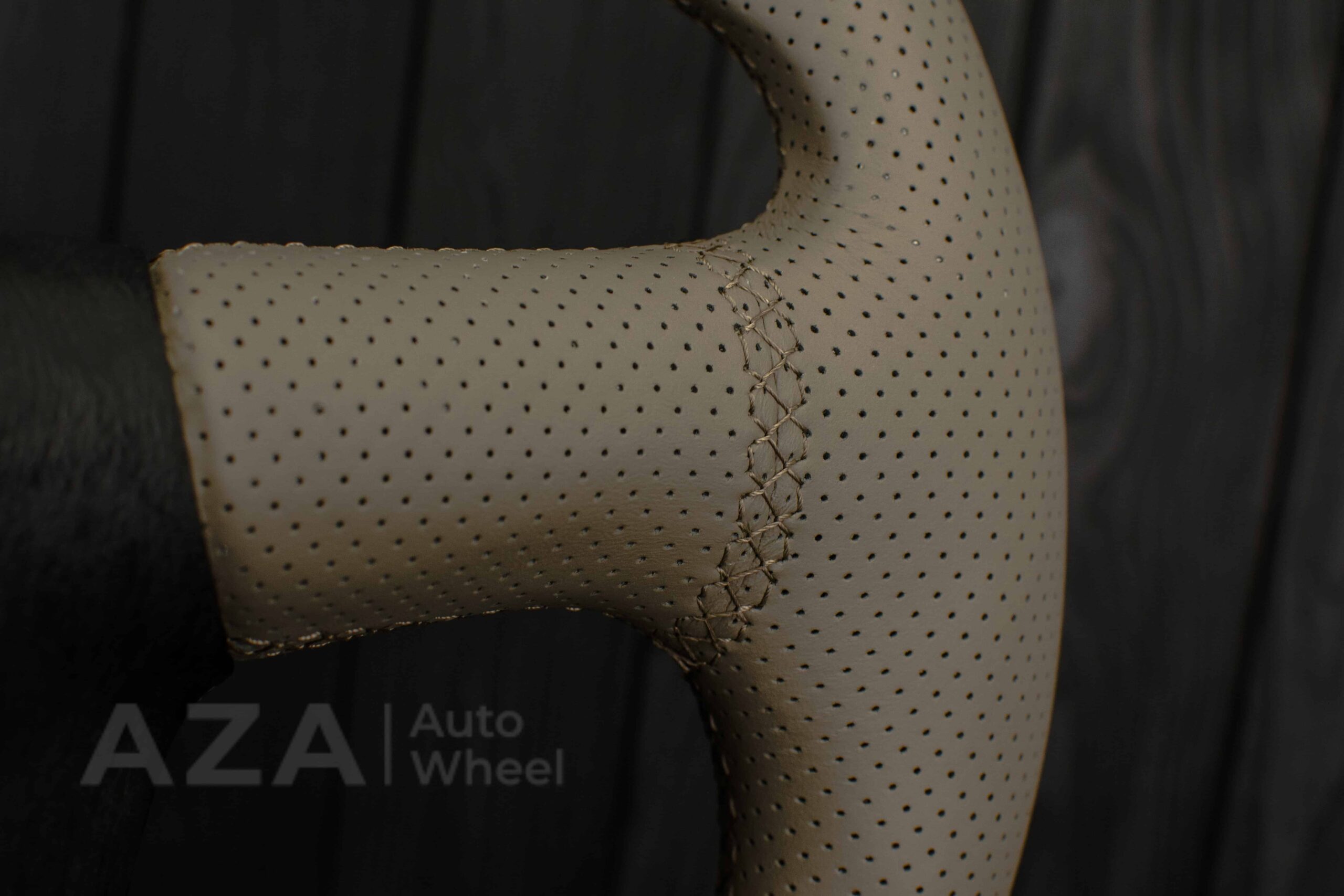 Steering wheel GM, Silverado, Sierra, Escalade, Yukon, S10, Blazer, Tahoe, Suburban (1998-2002) Carbon fiber/Perforated leather/Tan Accents - Image 31