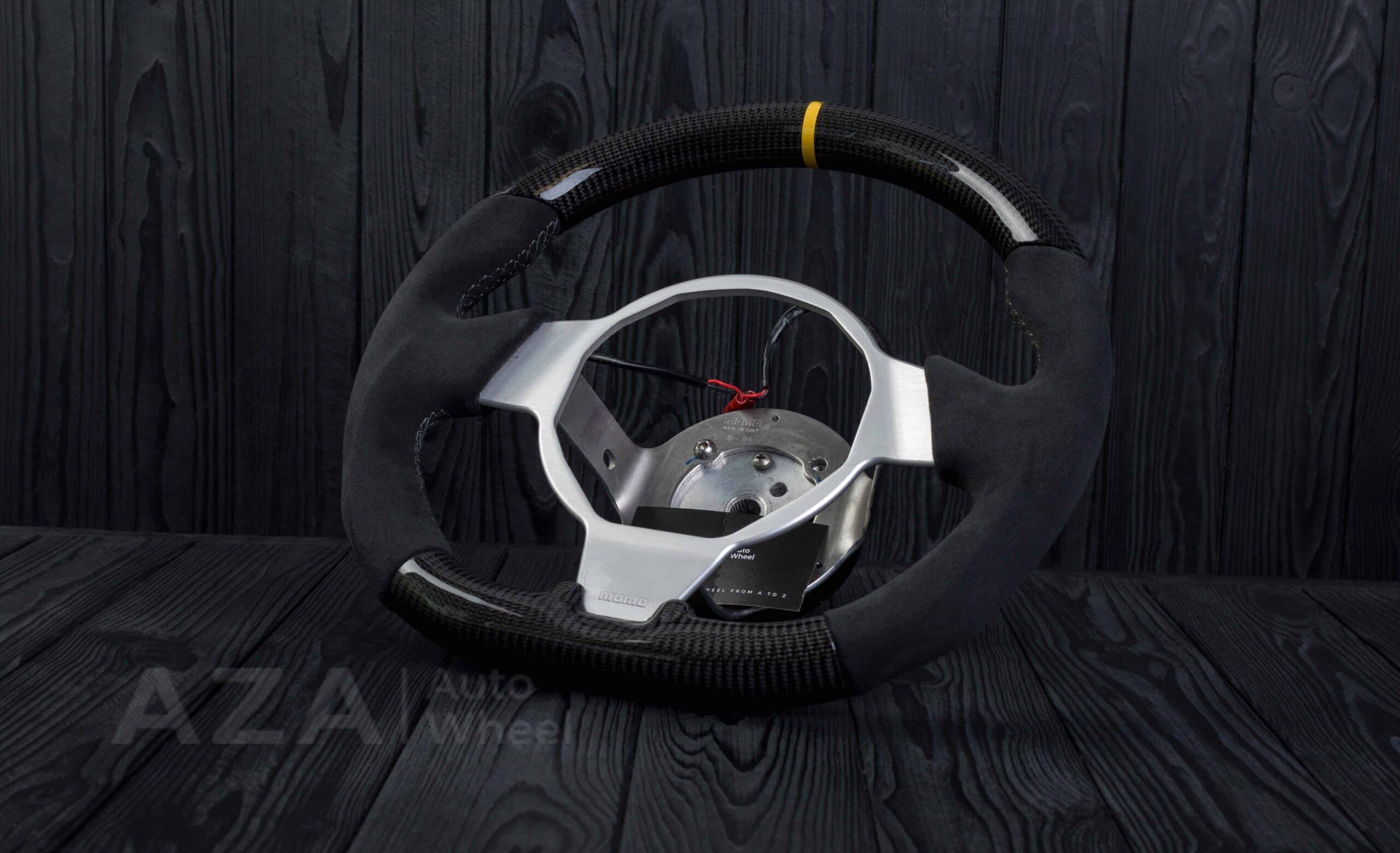 Lotus Series 2 Elise Steering wheel Carbon Fiber/Alcantara/Yellow accents - Image 8