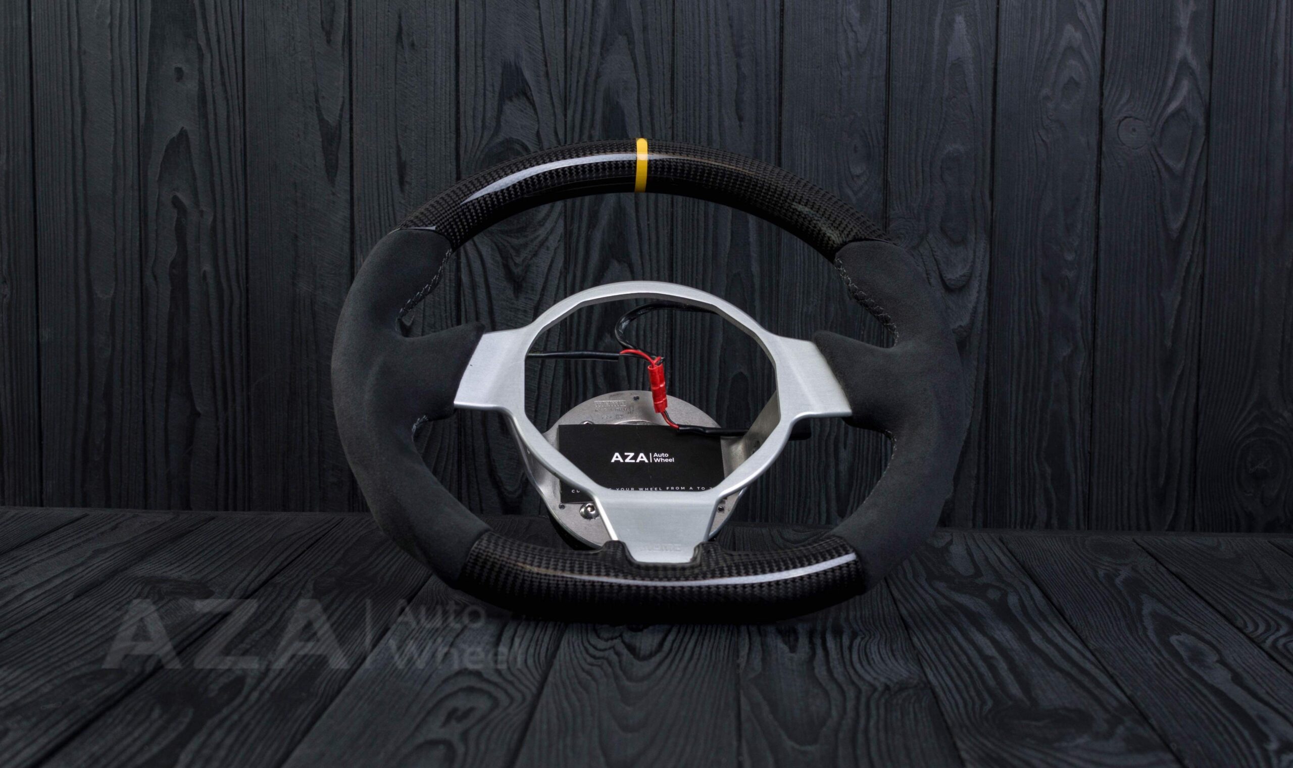 Lotus Series 2 Elise Steering wheel Carbon Fiber/Alcantara/Yellow accents - Image 5