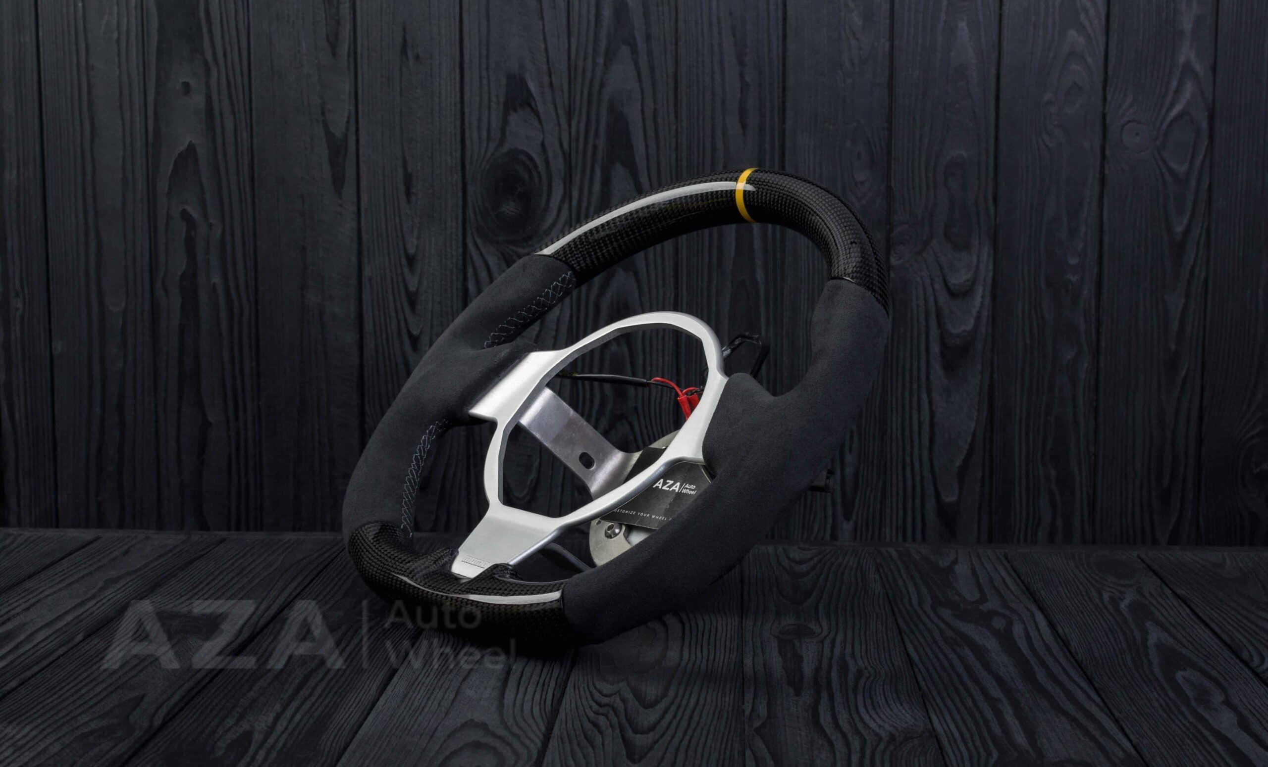 Lotus Series 2 Elise Steering wheel Carbon Fiber/Alcantara/Yellow accents - Image 6