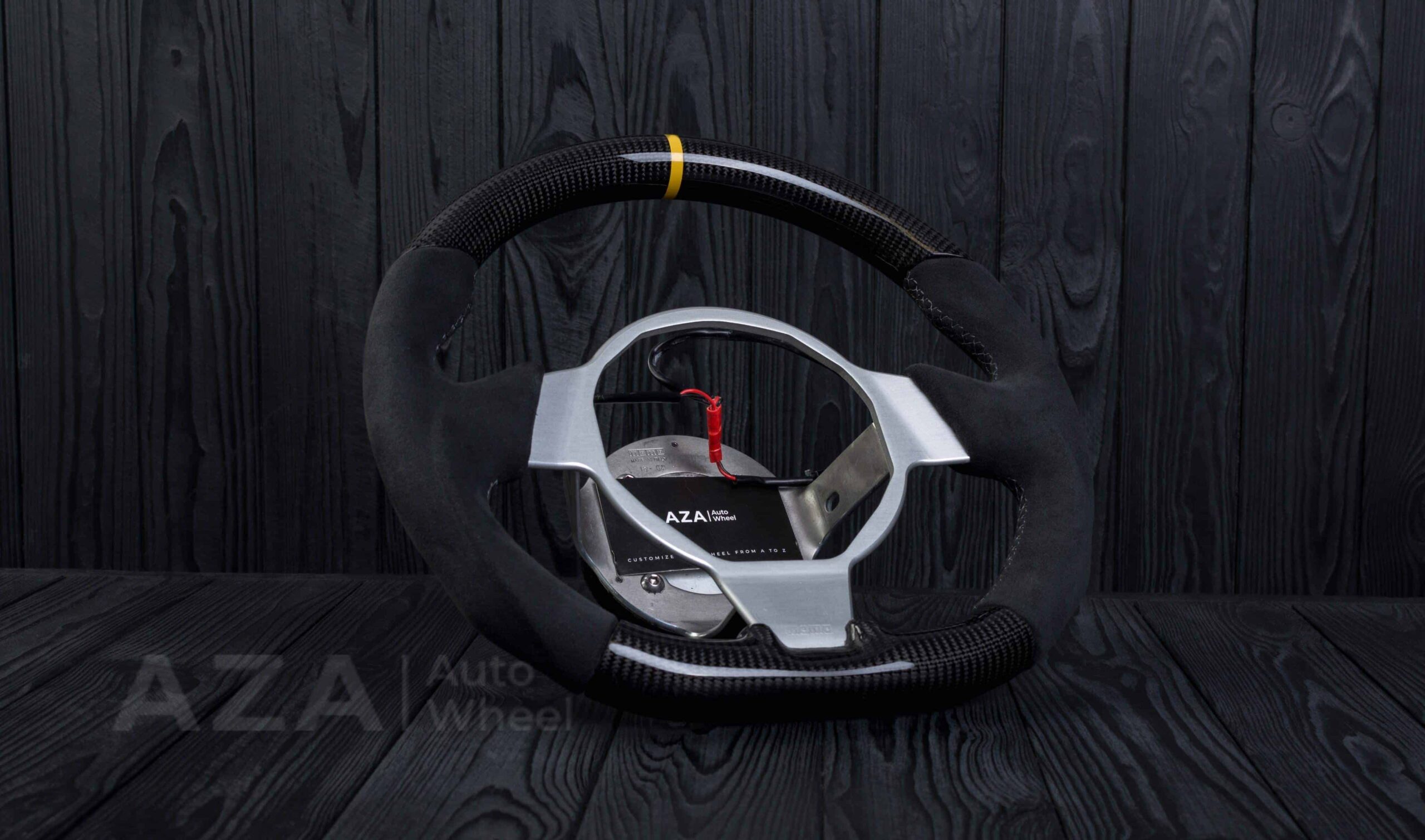 Lotus Series 2 Elise Steering wheel Carbon Fiber/Alcantara/Yellow accents - Image 7