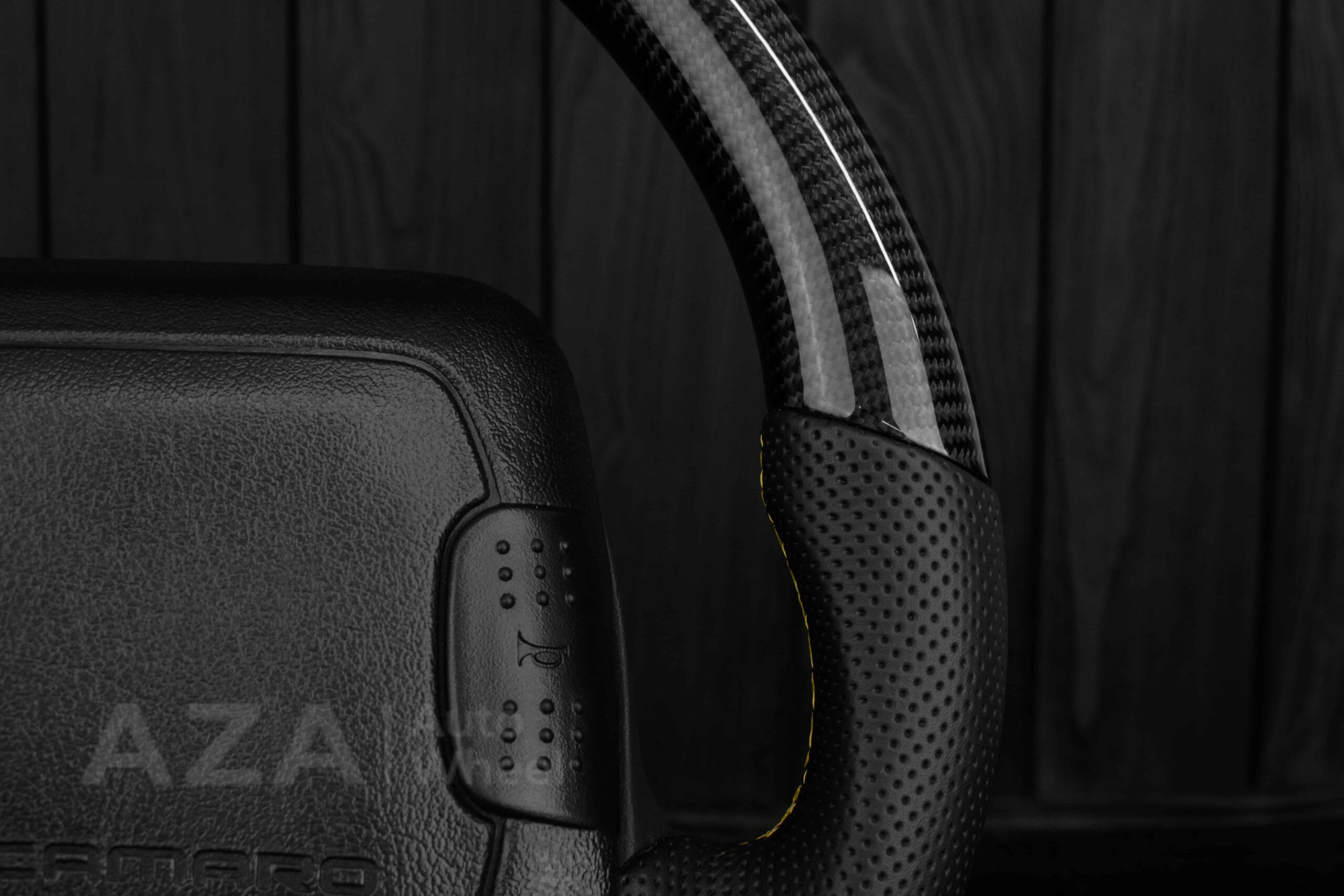 1993-2002 Camaro Z28 Steering wheel Carbon Fiber/Perforated leather/Yellow Accents - Image 5