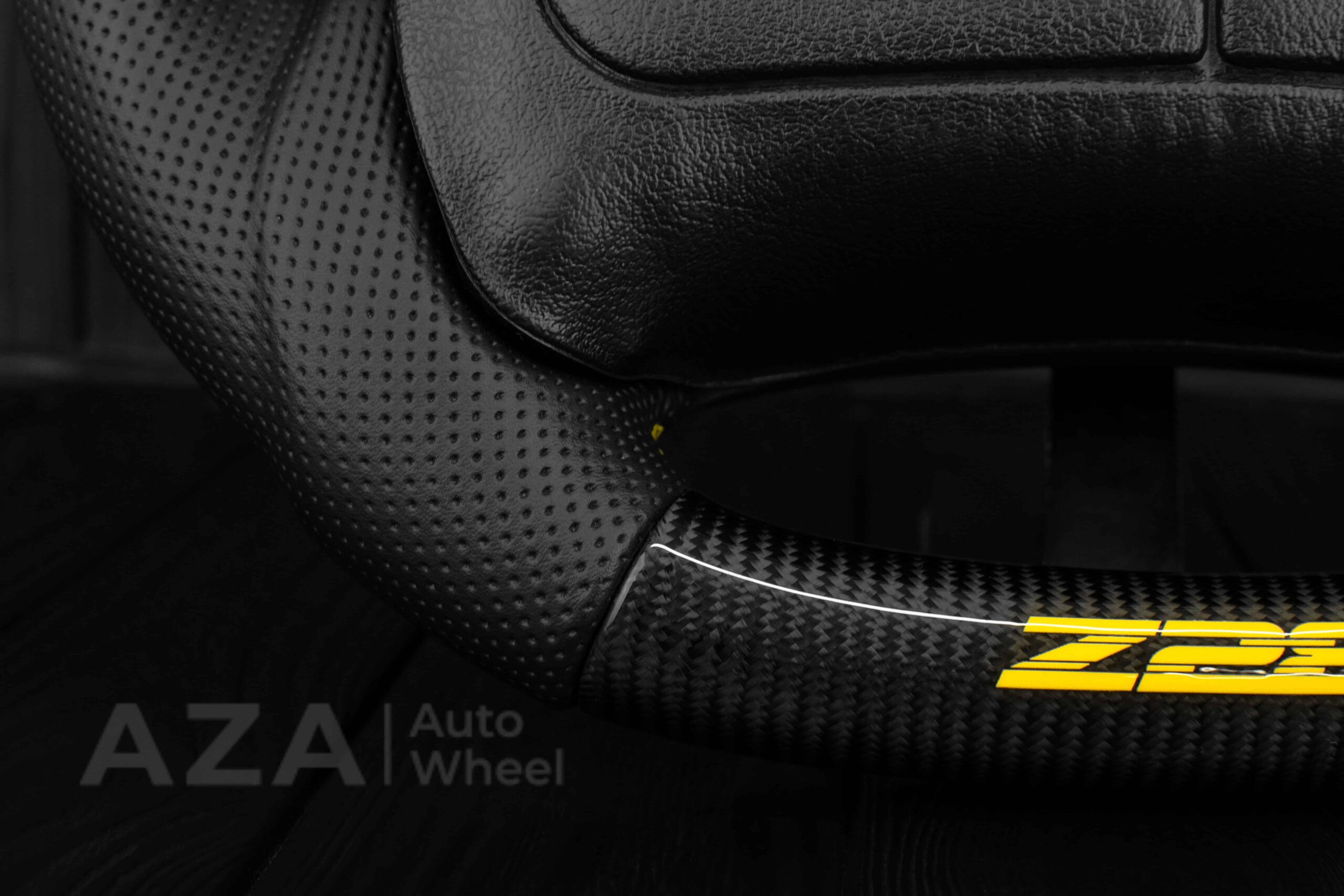 1993-2002 Camaro Z28 Steering wheel Carbon Fiber/Perforated leather/Yellow Accents - Image 7