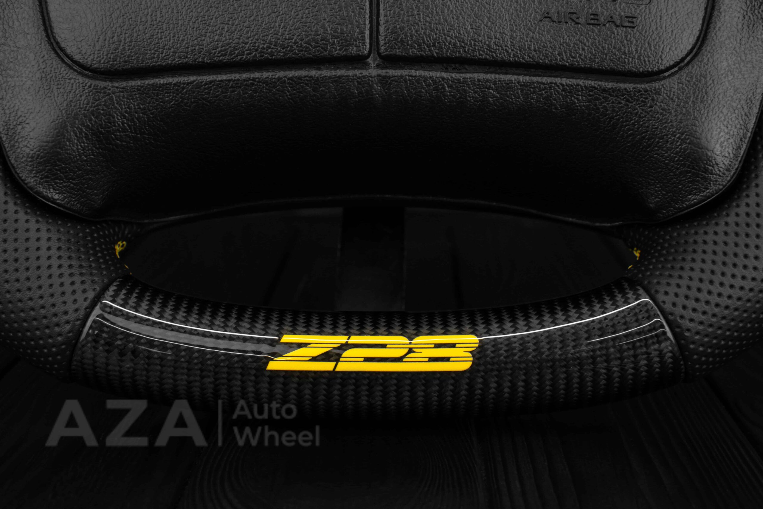 1993-2002 Camaro Z28 Steering wheel Carbon Fiber/Perforated leather/Yellow Accents - Image 9