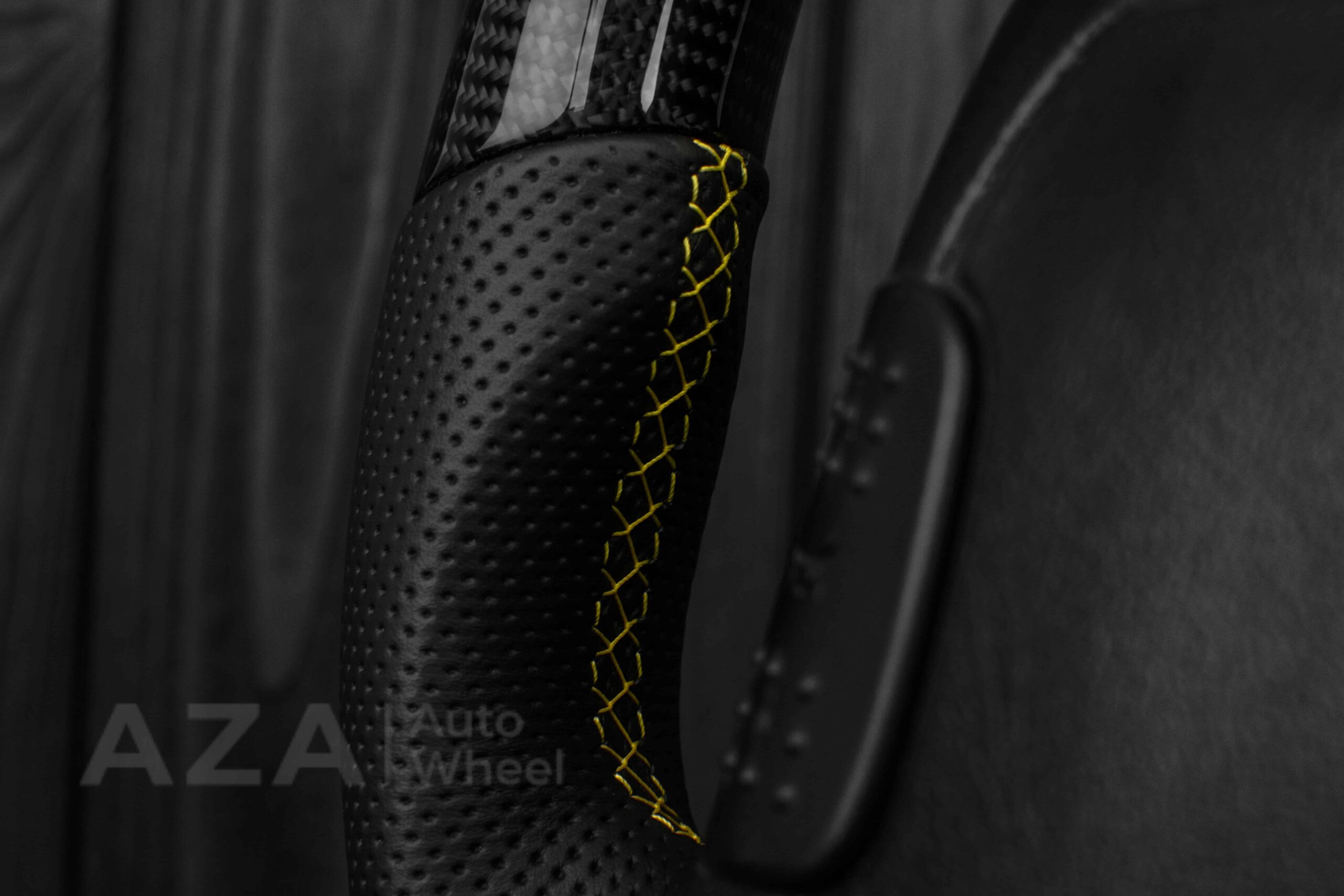 1993-2002 Camaro Z28 Steering wheel Carbon Fiber/Perforated leather/Yellow Accents - Image 12