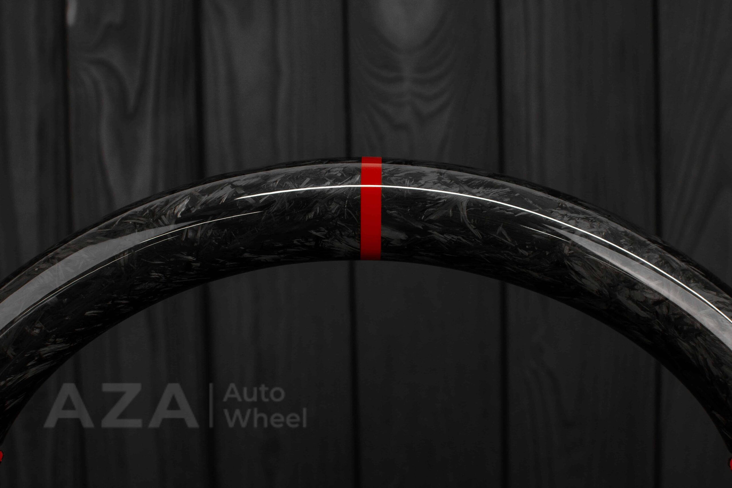 Steering wheel Toyota Supra MkIV (any color stripe and stitch) Forged Carbon fiber/Red Perforated leather/Red accents - Image 16
