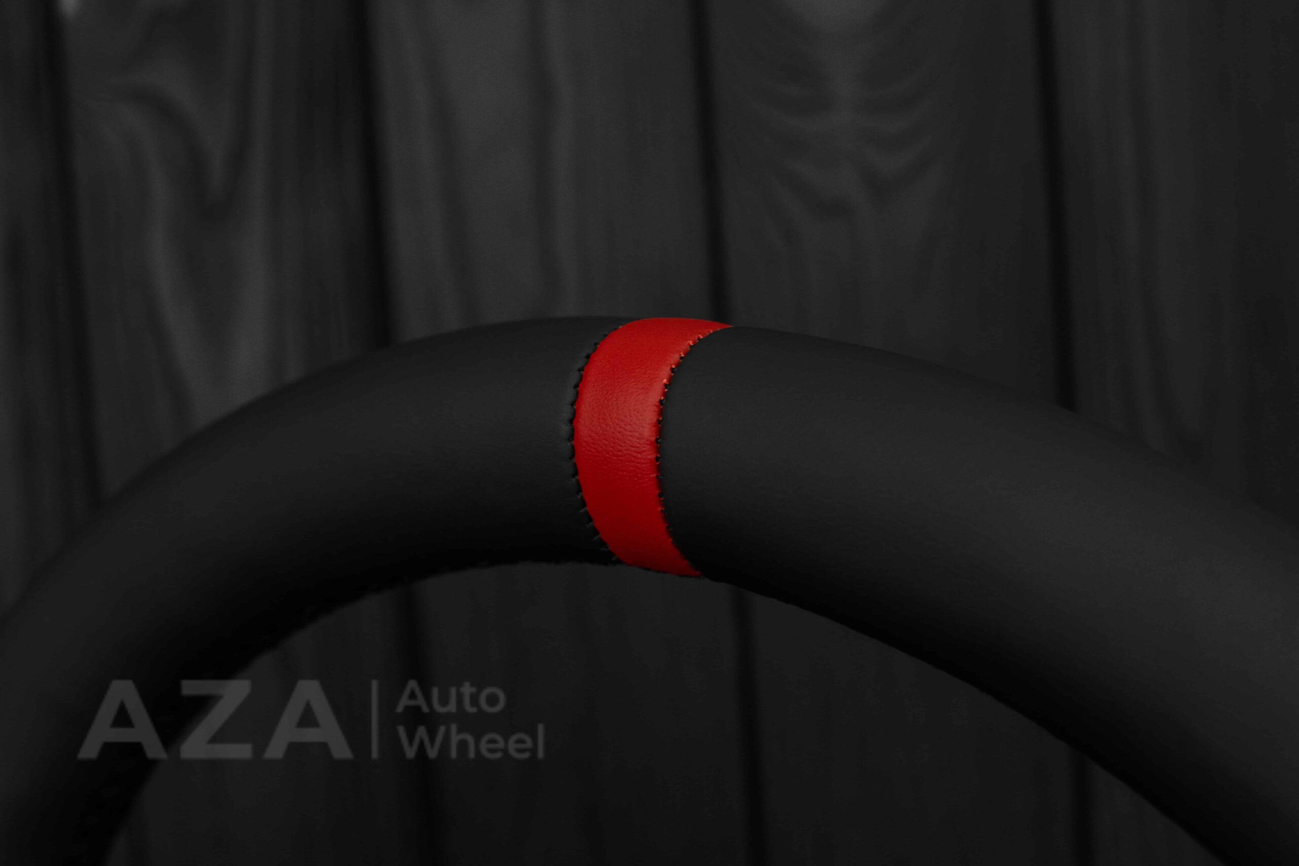 Steering wheel Chevrolet Camaro Iroc Z28 Berlinetta 1982-89 Custom flat bottom/Napa Leather/Red Stripe - Image 13