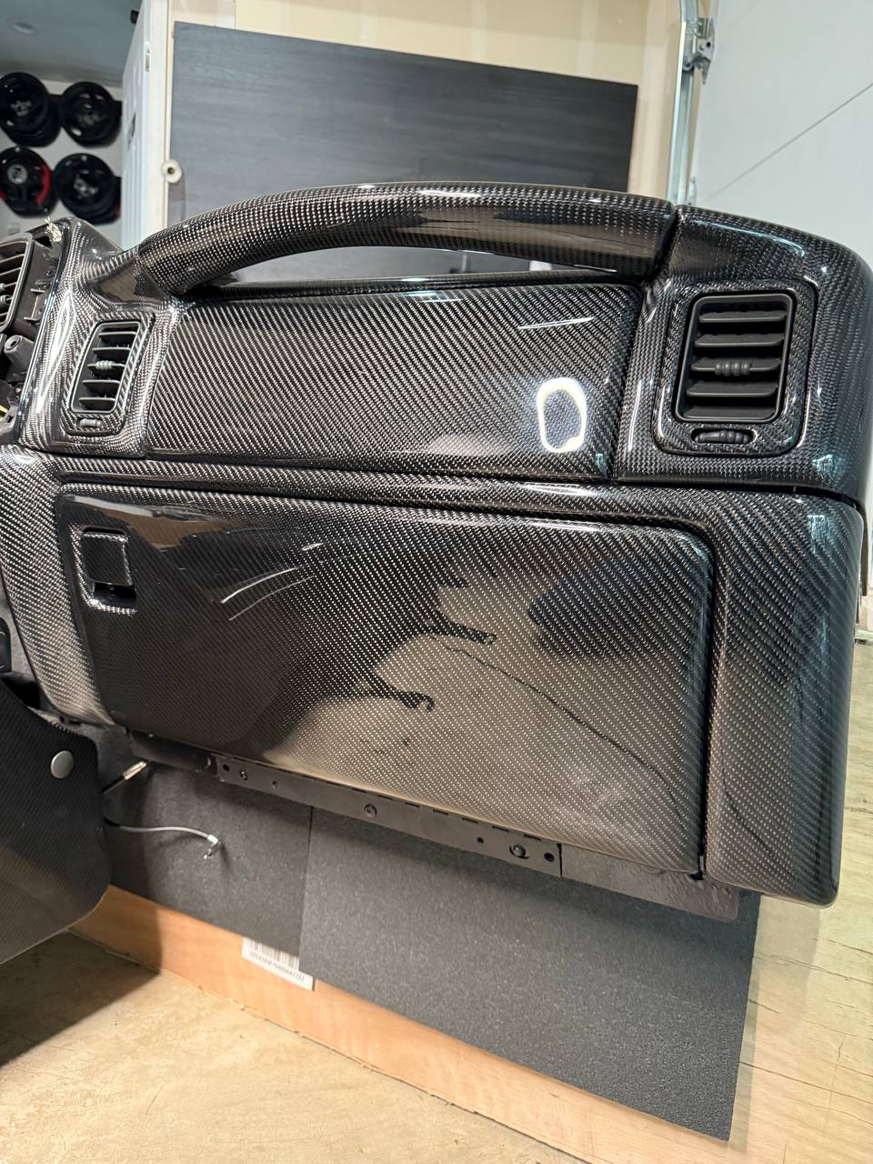 99-06 GM Silverado Sierra Carbon fiber glove box+ outer trim - Image 8